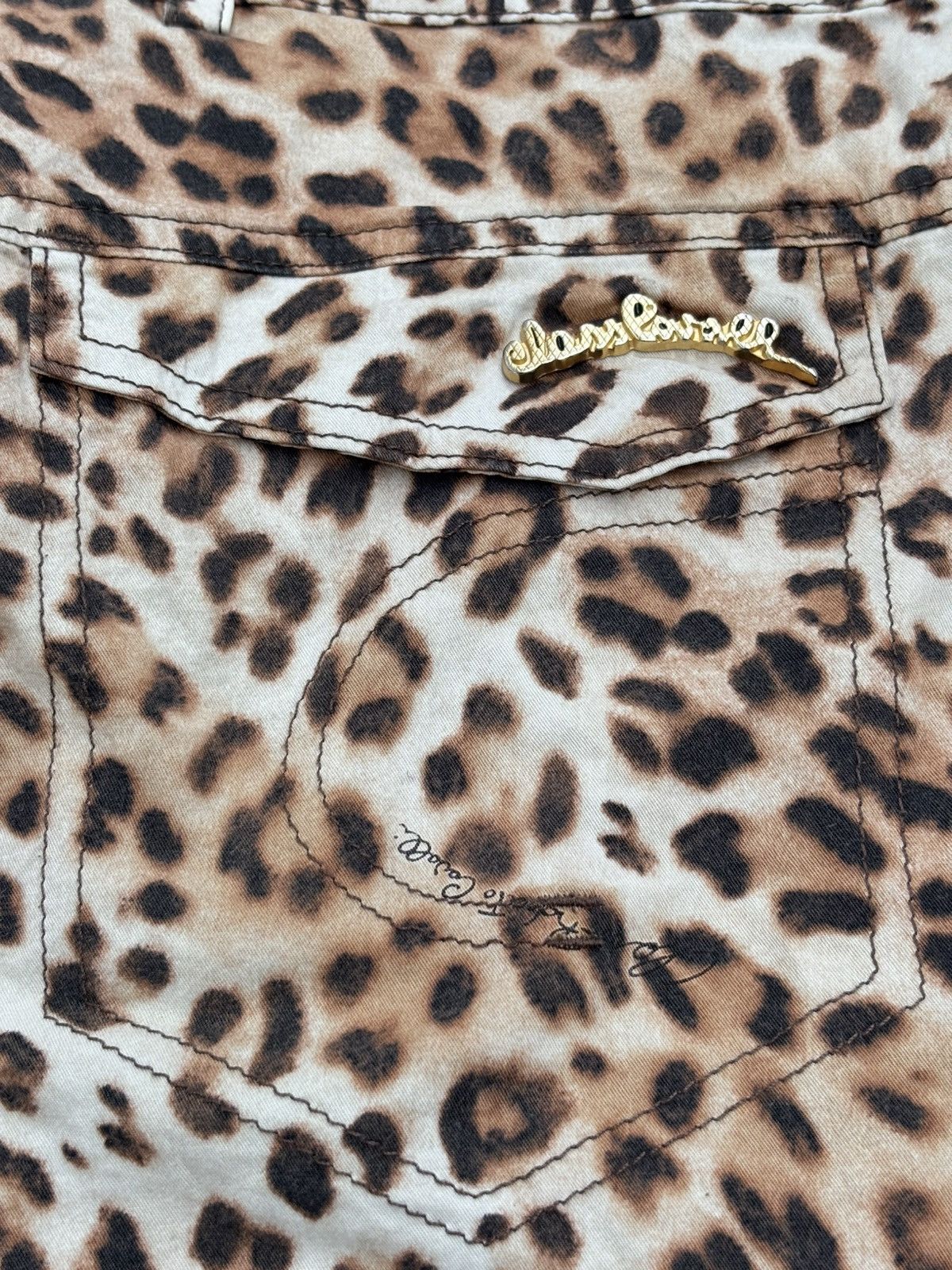 Roberto Cavalli Y2K Leopard Print Capri Pants Size 32" / US 10 / IT 46 - 7 Thumbnail