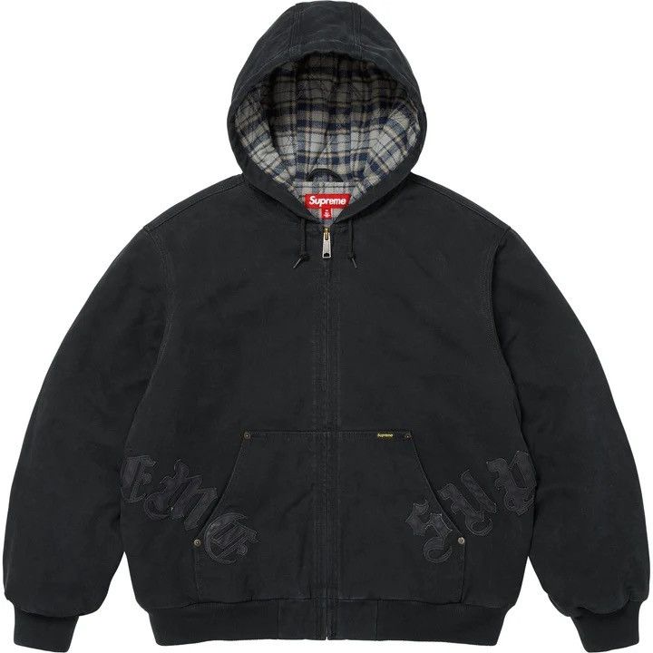 Supreme × Thrasher Supreme Thrasher Hooded Work Jacket Black Large