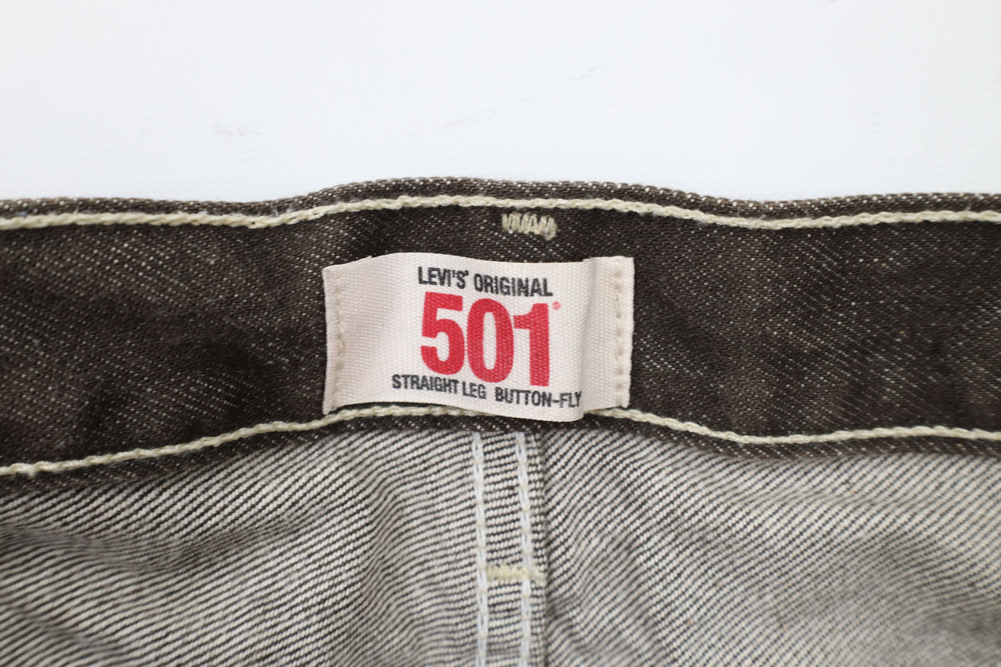 Levi's × Vintage Vintage Y2K Levis 501xx Original Straight Leg Jeans Brown Size US 34 / EU 50 - 6 Thumbnail