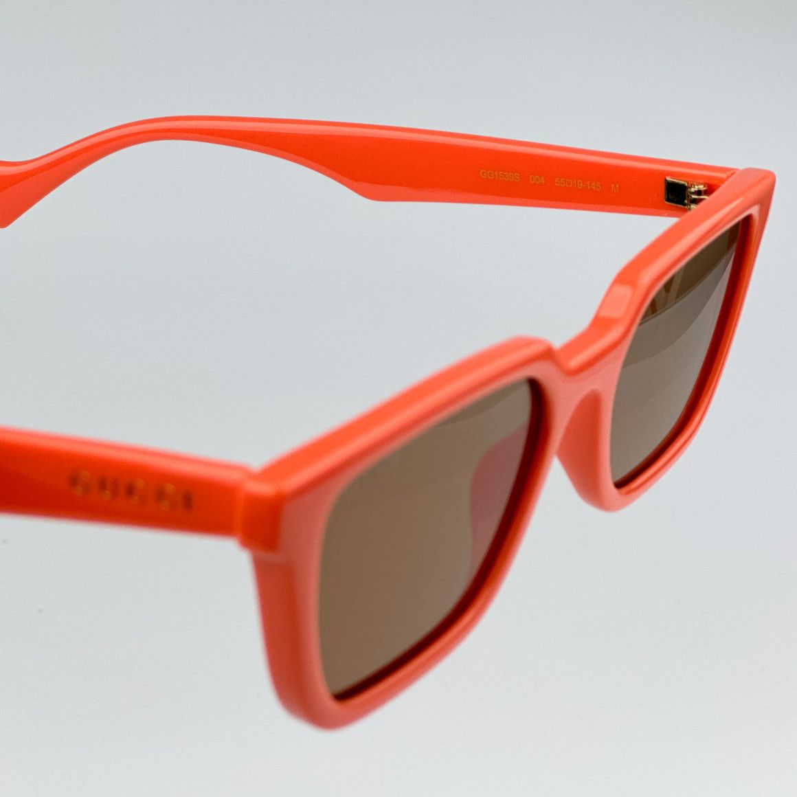 Gucci NEW Gucci GG1539S 004 Brown Unisex Rectangle Sunglasses Size ONE SIZE - 7 Thumbnail