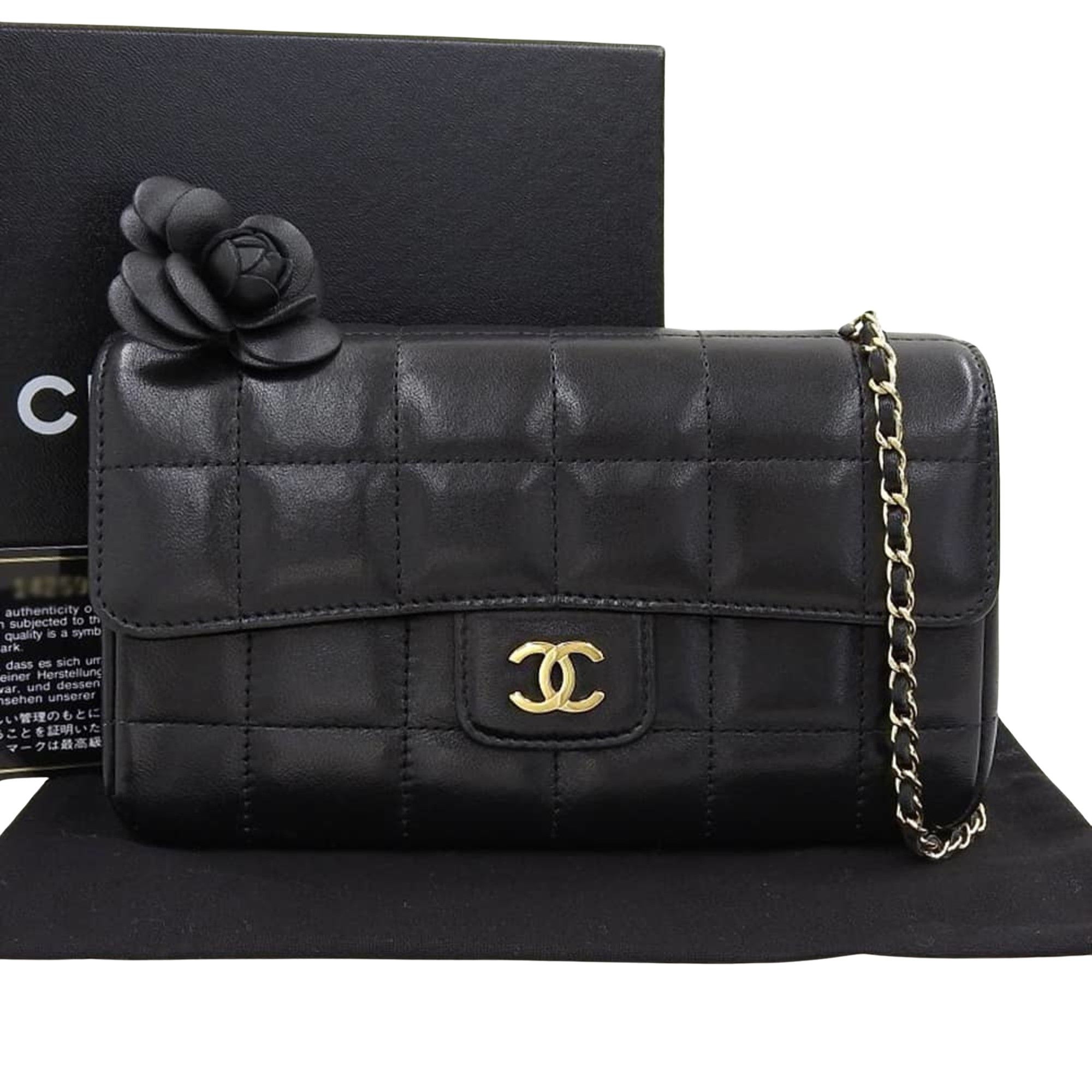 image of Chanel Camellia Shopper in Black, Women's