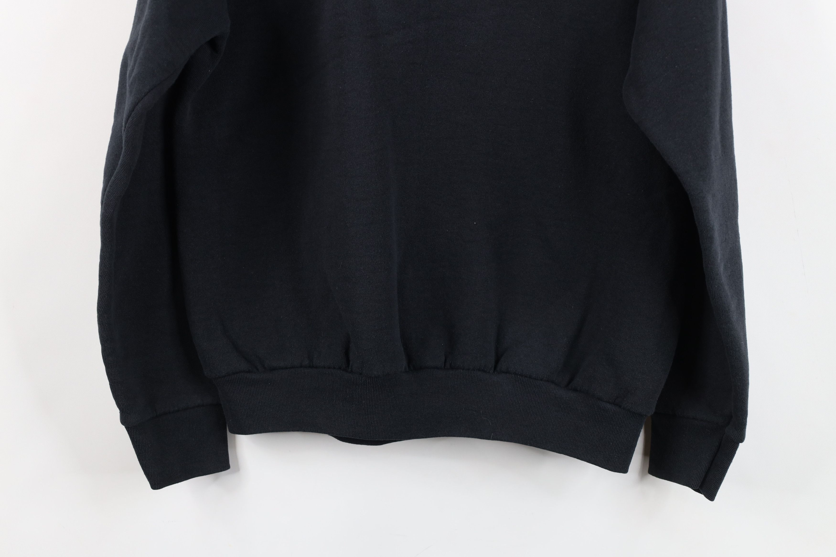 Vintage Vintage 90s Streetwear Blank Crewneck Sweatshirt Black Size M / US 6-8 / IT 42-44 - 12 Thumbnail