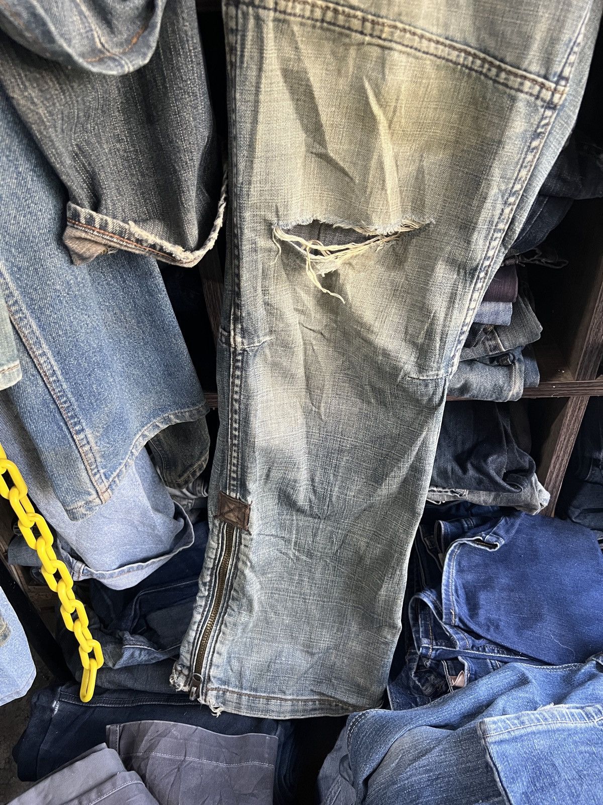 Z Brand 🔥Vintage Z Brand Double Knee Distressed Denim Size US 35 - 5 Thumbnail