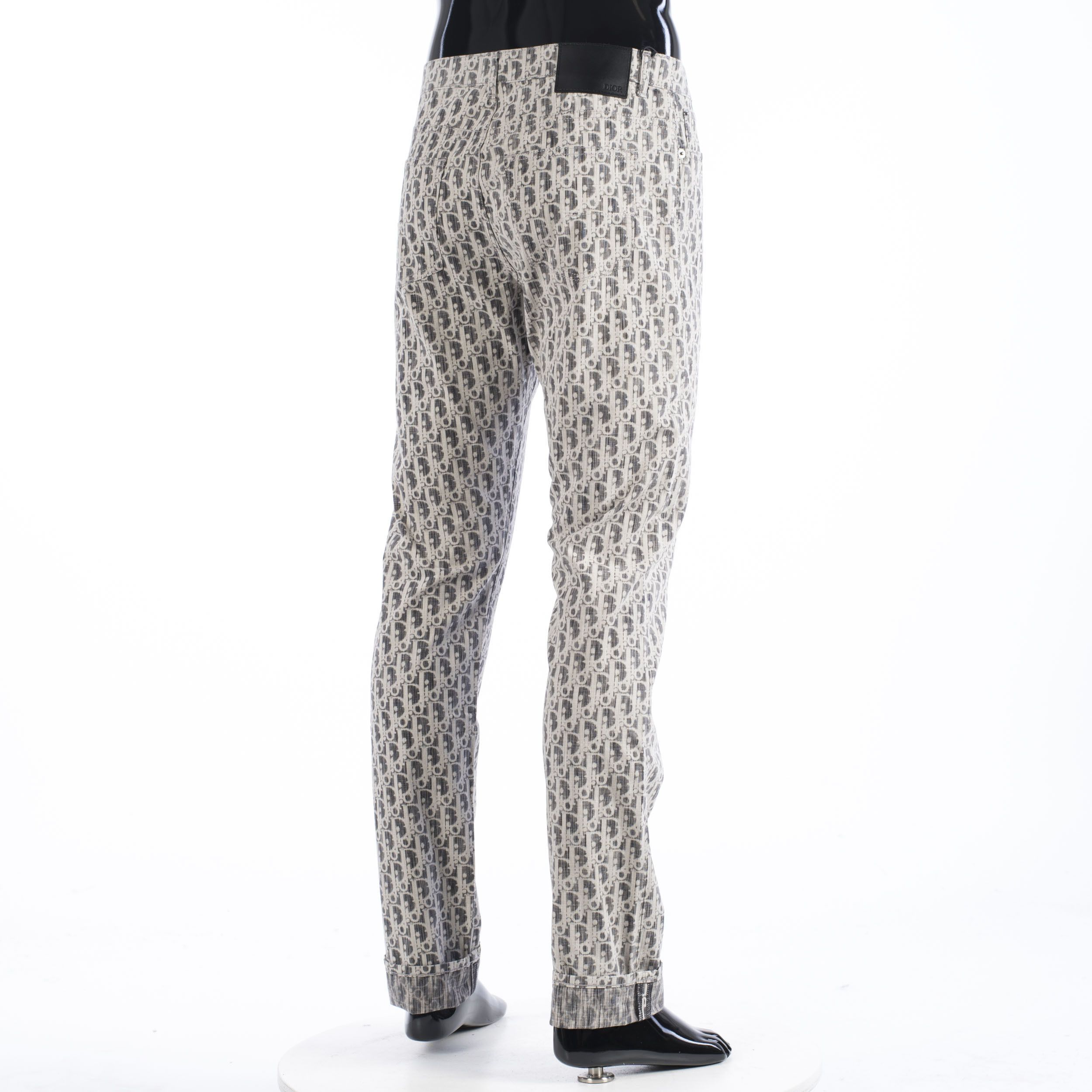 Dior Slimfit Dior Oblique Jeans In Black & White Cotton Size US 32 / EU 48 - 6 Thumbnail