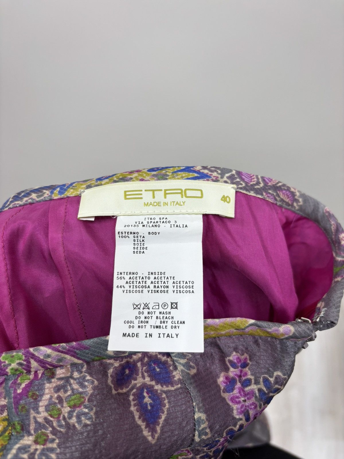Etro Womens silk skirt ETRO Size 40 Color Multicolor Size 27" / US 4 / IT 40 - 8 Thumbnail