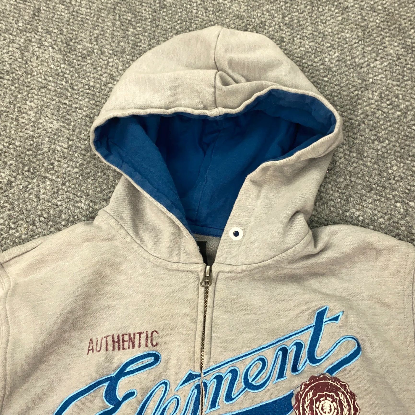 Element VINTAGE Element Hoodie Mens M Gray Zip Graphic Print 90s Grunge Skateboarding Size US M / EU 48-50 / 2 - 5 Thumbnail