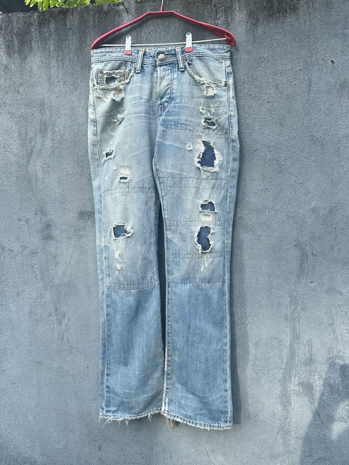 AG Adriano Goldschmied 👹Vintage THRASHED AG Adriano Goldschmeid Baggy Jeans Size US 30 / EU 46 - 1 Thumbnail