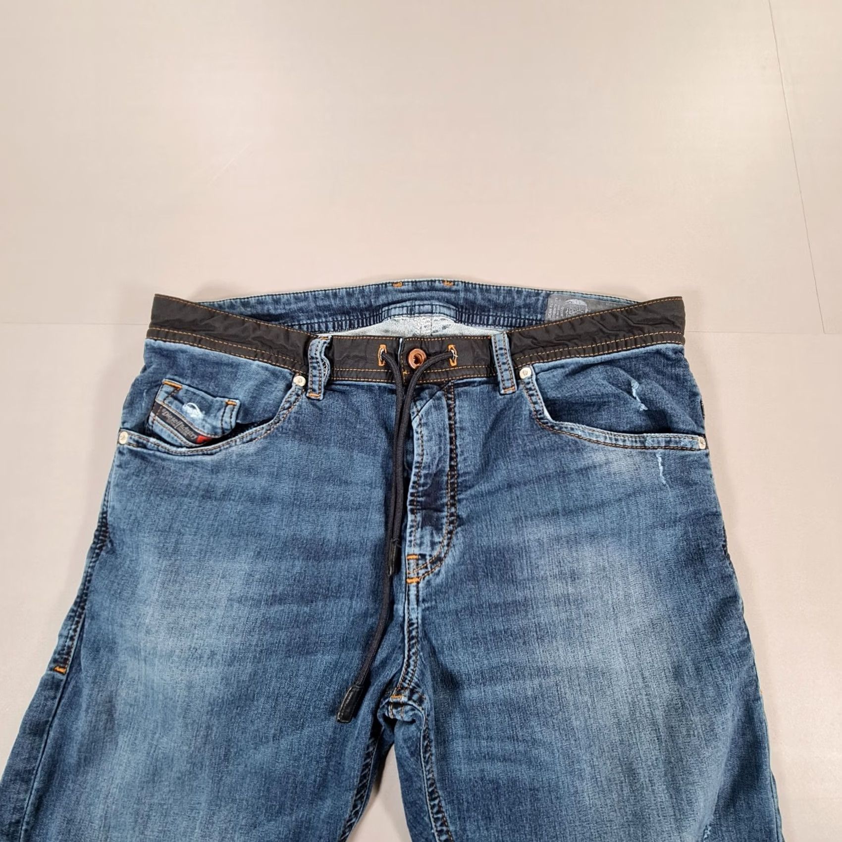 Diesel Diesel Jeans Slim Distressed Denim Blue W34 L30 THommer CB-NE Zip Fly Stretch 5-Pocket Mens Regular Size US 34 / EU 50 - 2 Thumbnail