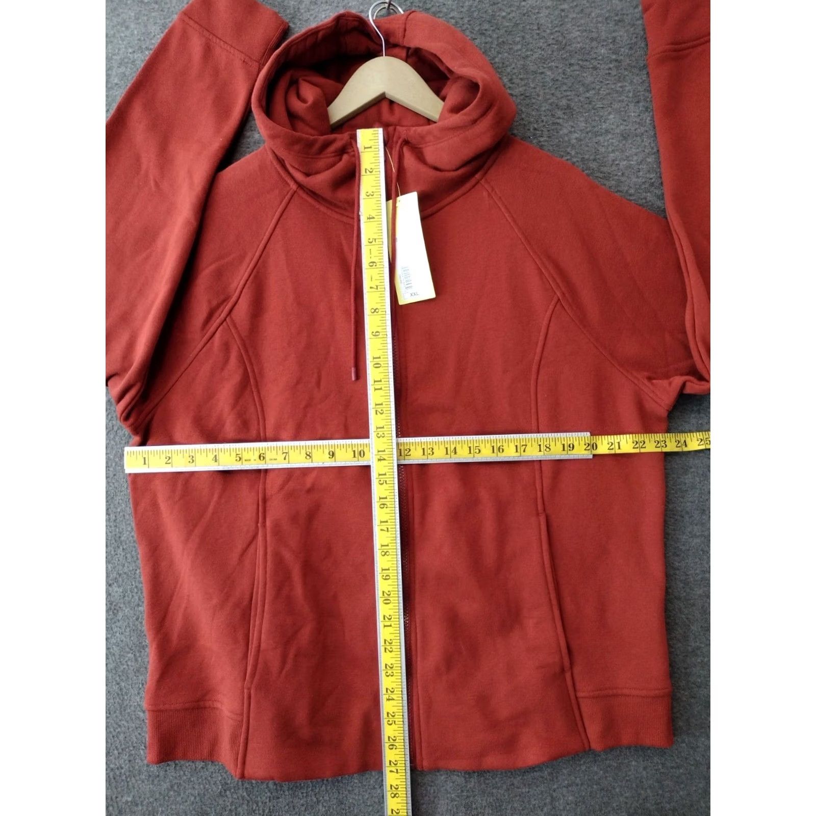 Vintage All in Motion Hooded Fleece Sweatshirt Women's Plus Size 2XL Red Full Zip Hooded Sweatshirt Activewear Size XXL / US 16-18 / IT 52-54 - 4 Thumbnail