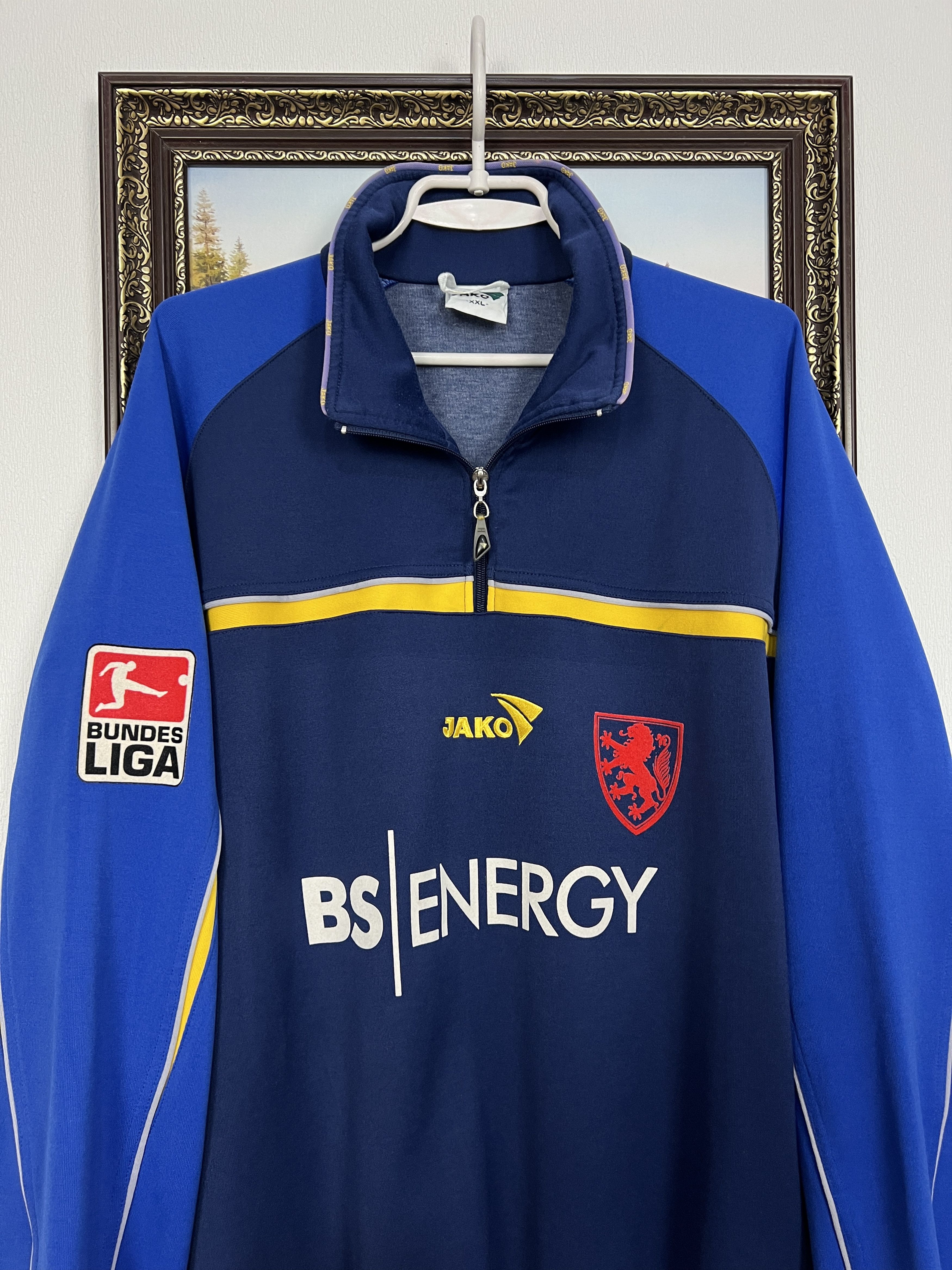 Vintage Eintracht Braunschweig Football Player Issue Jacket Track Size US XXL / EU 58 / 5 - 2 Thumbnail