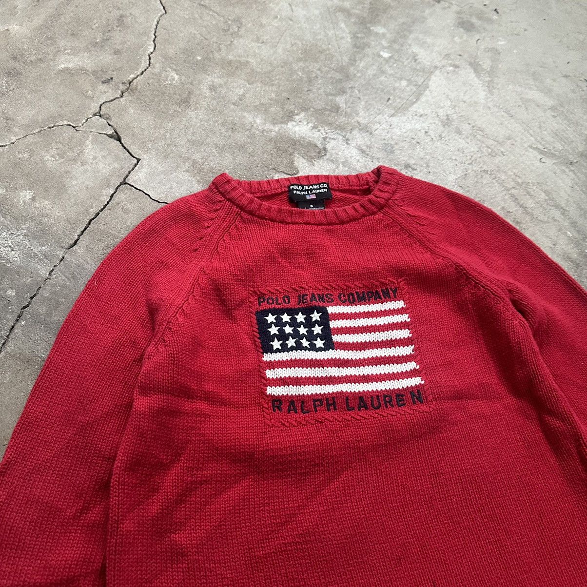 Polo Ralph Lauren Polo Ralph Lauren flag big American logo USA sweater knit Size S / US 4 / IT 40 - 4 Thumbnail