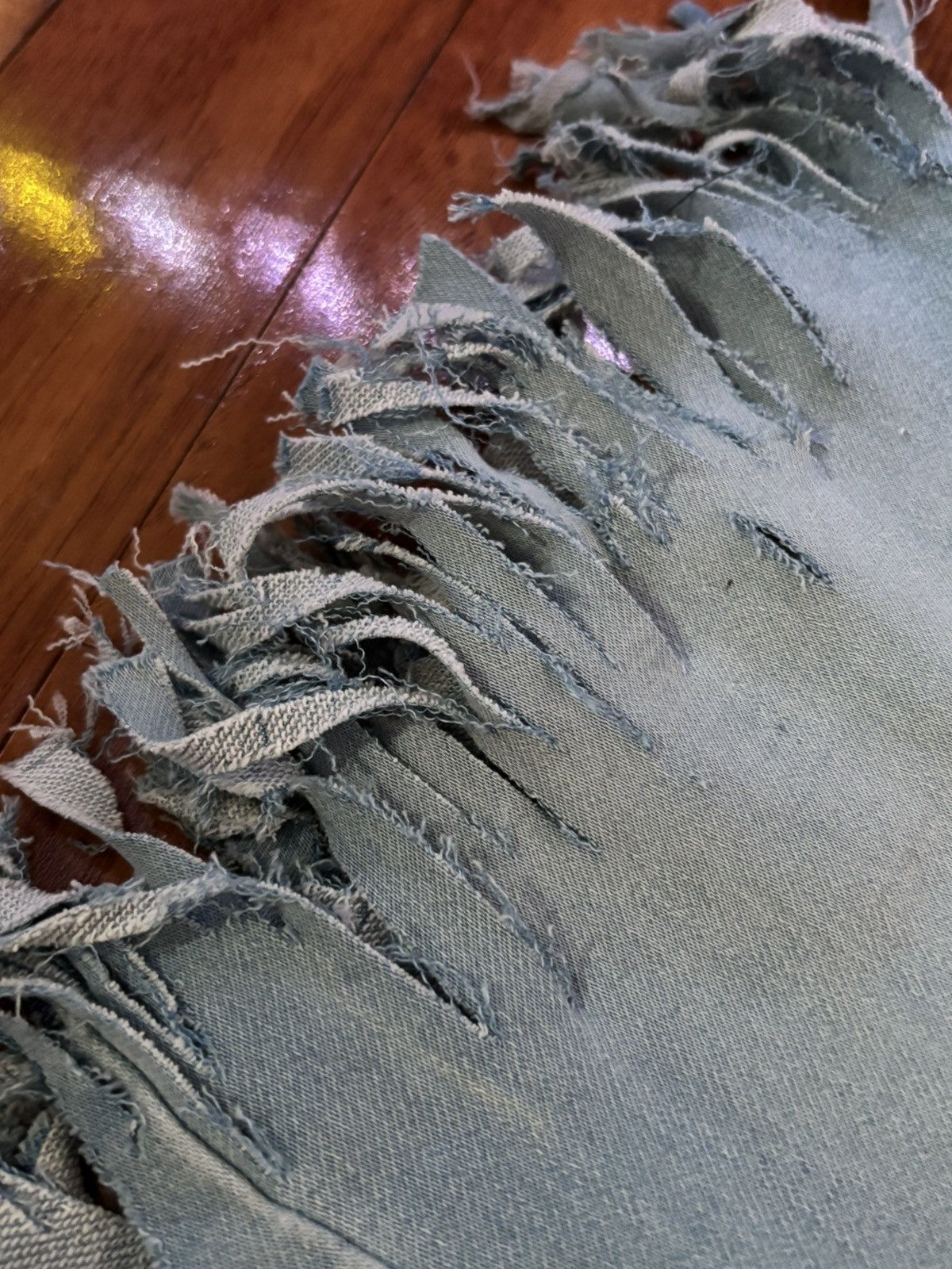 Other (Custom Made) Stacked Denim Distressed Jeans Size US 30 / EU 46 - 6 Thumbnail