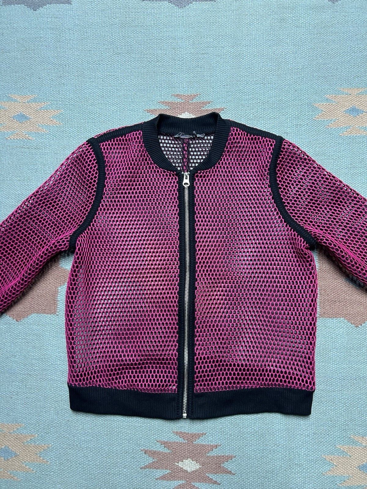 Vintage Vtg y2k mesh fishnet shirt jacket cropped rave Tripp style M Size M / US 6-8 / IT 42-44 - 2 Thumbnail