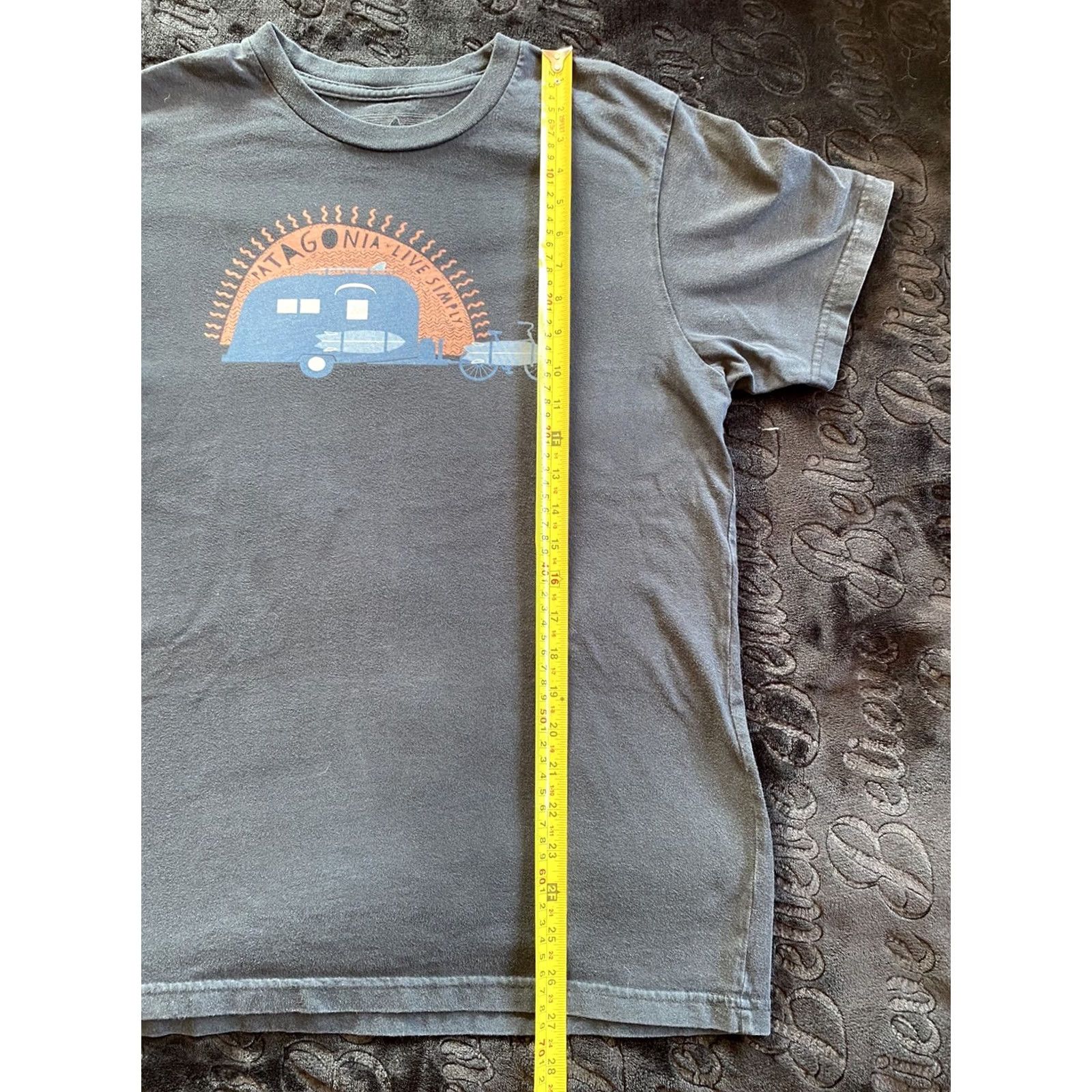 Patagonia Patagonia Live Simply T Shirt Men’s Medium Slim Black Bike Surfboard Size US M / EU 48-50 / 2 - 5 Thumbnail