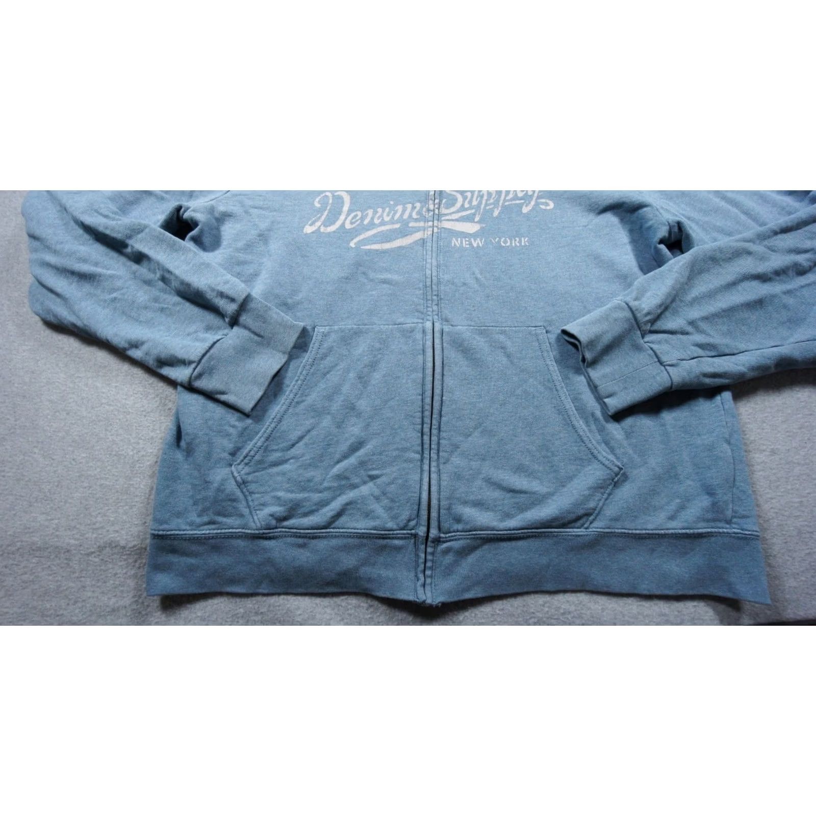 Vintage Denim & Supply Ralph Lauren Hoodie Mens XL Blue Full Zip Sweatshirt Outdoors Size US XL / EU 56 / 4 - 3 Thumbnail