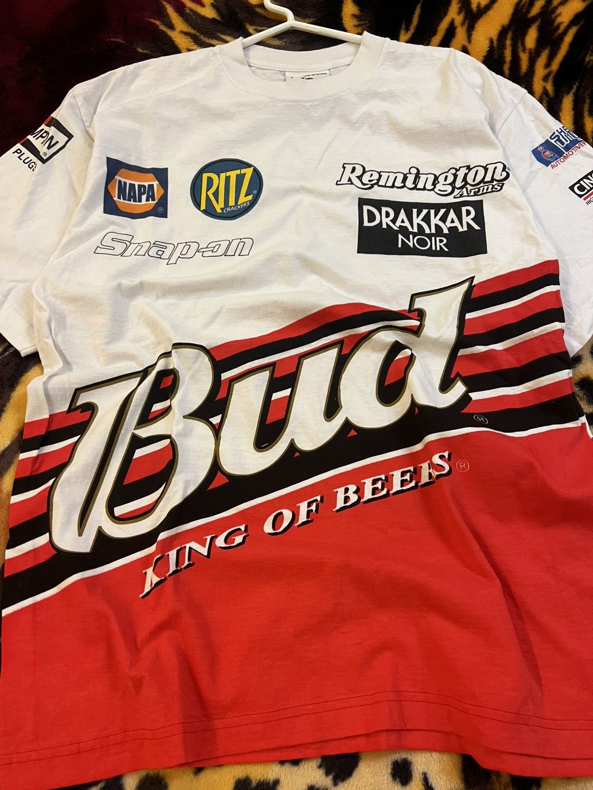 NASCAR × Vintage × Winners Circle Vintage Dale Jr Earnhardt NASCAR Bud AOP Tee Size US L / EU 52-54 / 3 - 3 Thumbnail
