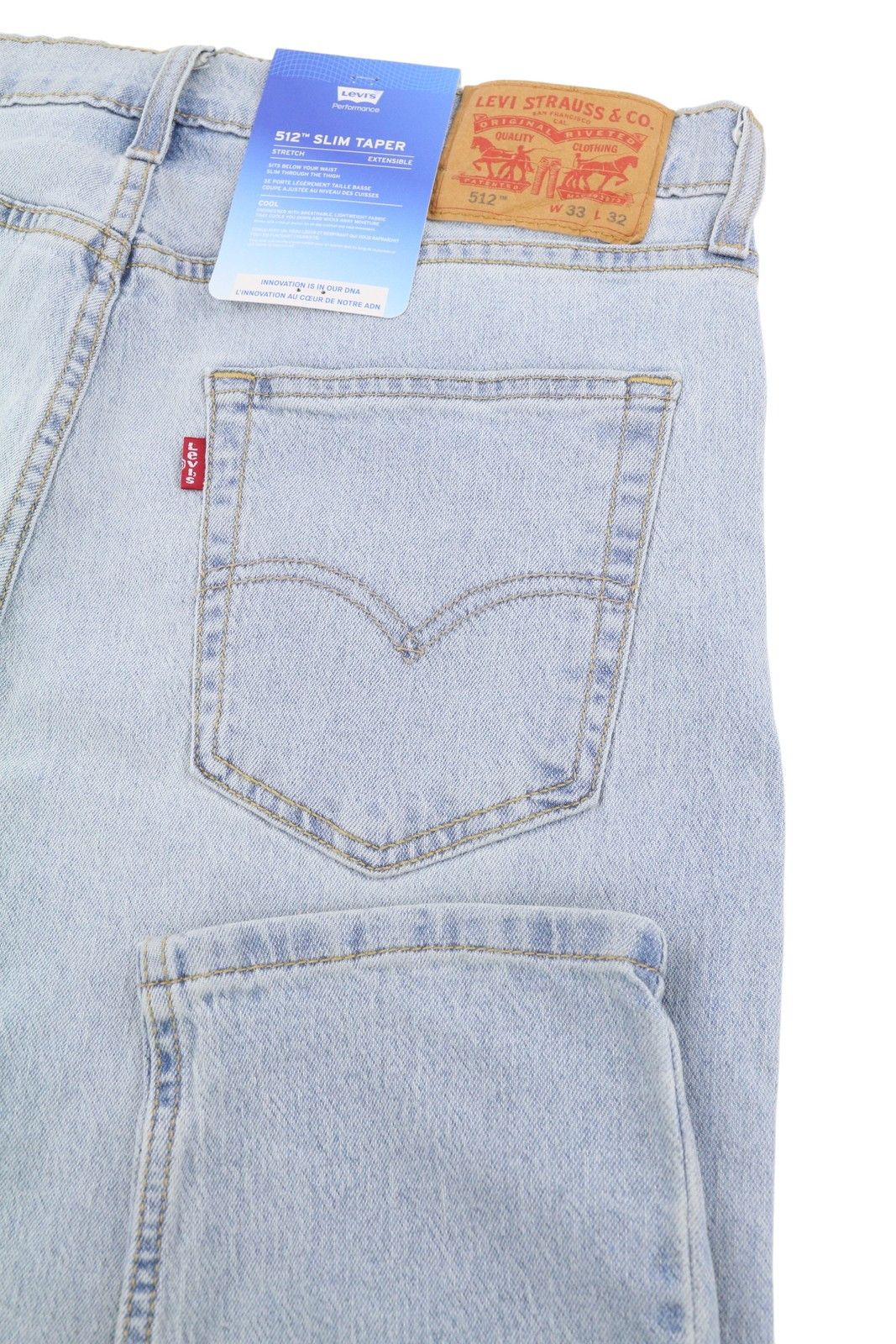 Levi's 512 W33/L32 Slim Taper Faded Blue Jeans 87083 Size US 33 - 5 Thumbnail