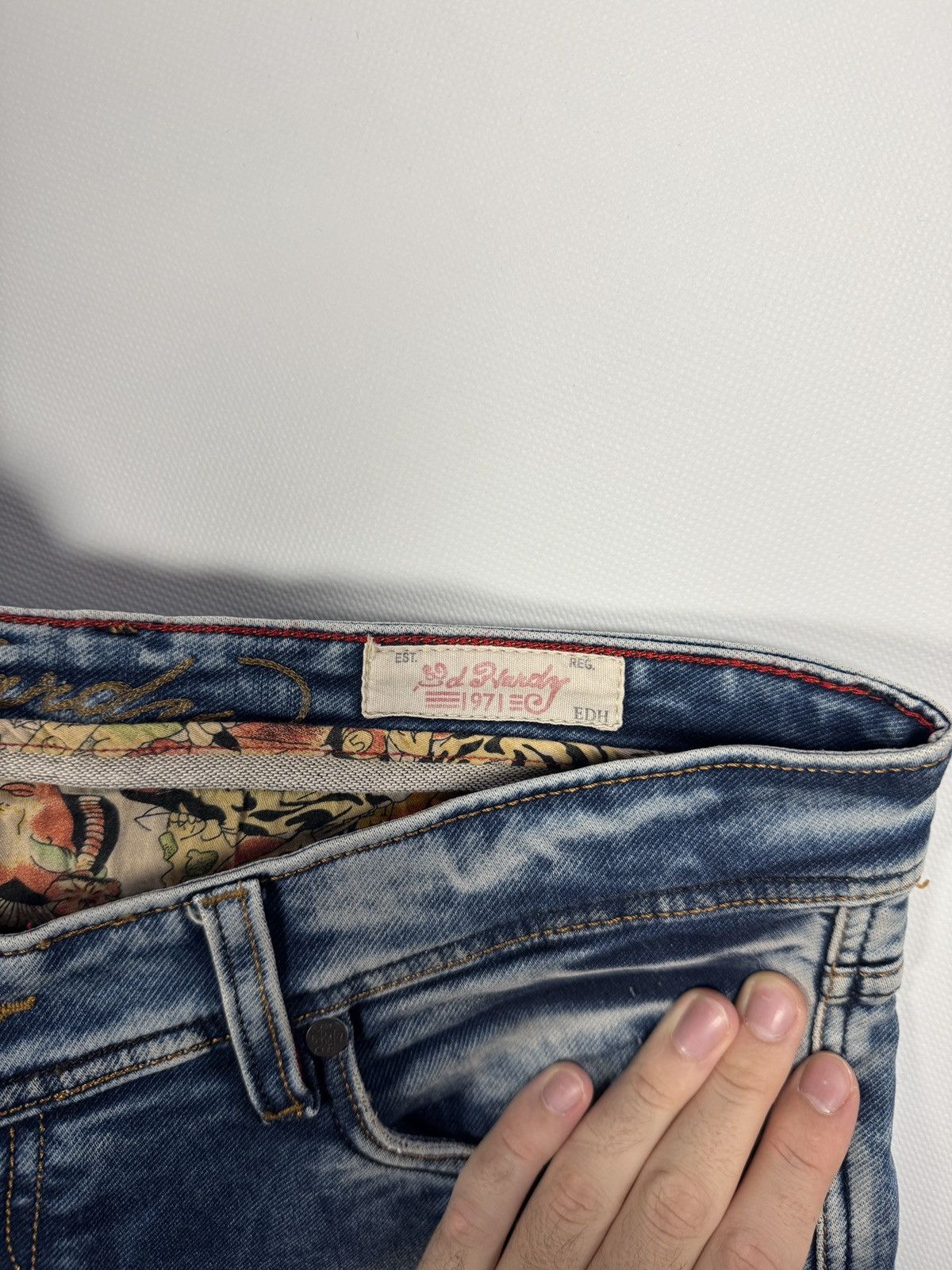 Ed Hardy Ed Hardy Blue Faded Jeans Straight Fit Denim Pants Sz 36-38 Size US 36 / EU 52 - 11 Thumbnail