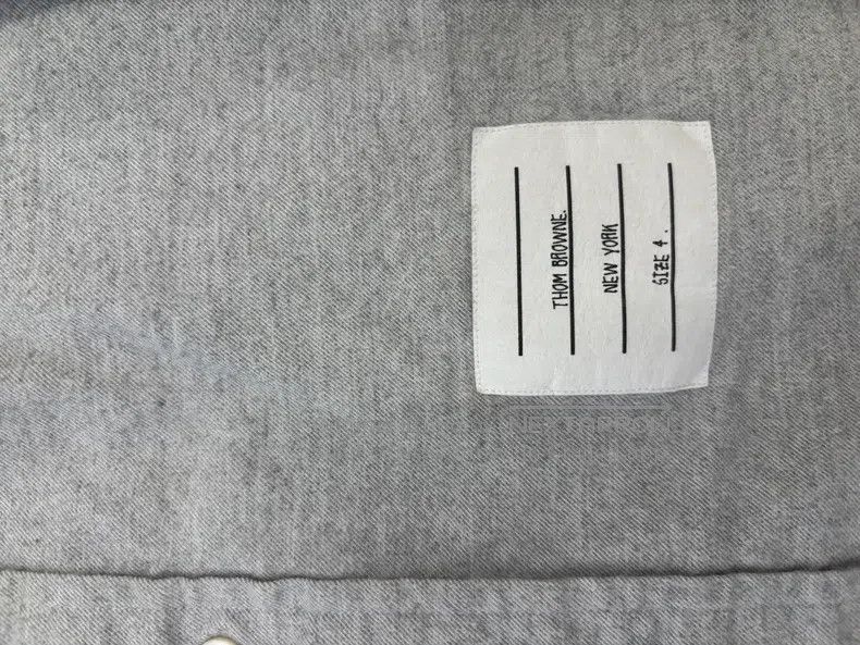 Thom Browne Thom Browne Gray Long Sleeve Shirt Size US XL / EU 56 / 4 - 3 Thumbnail