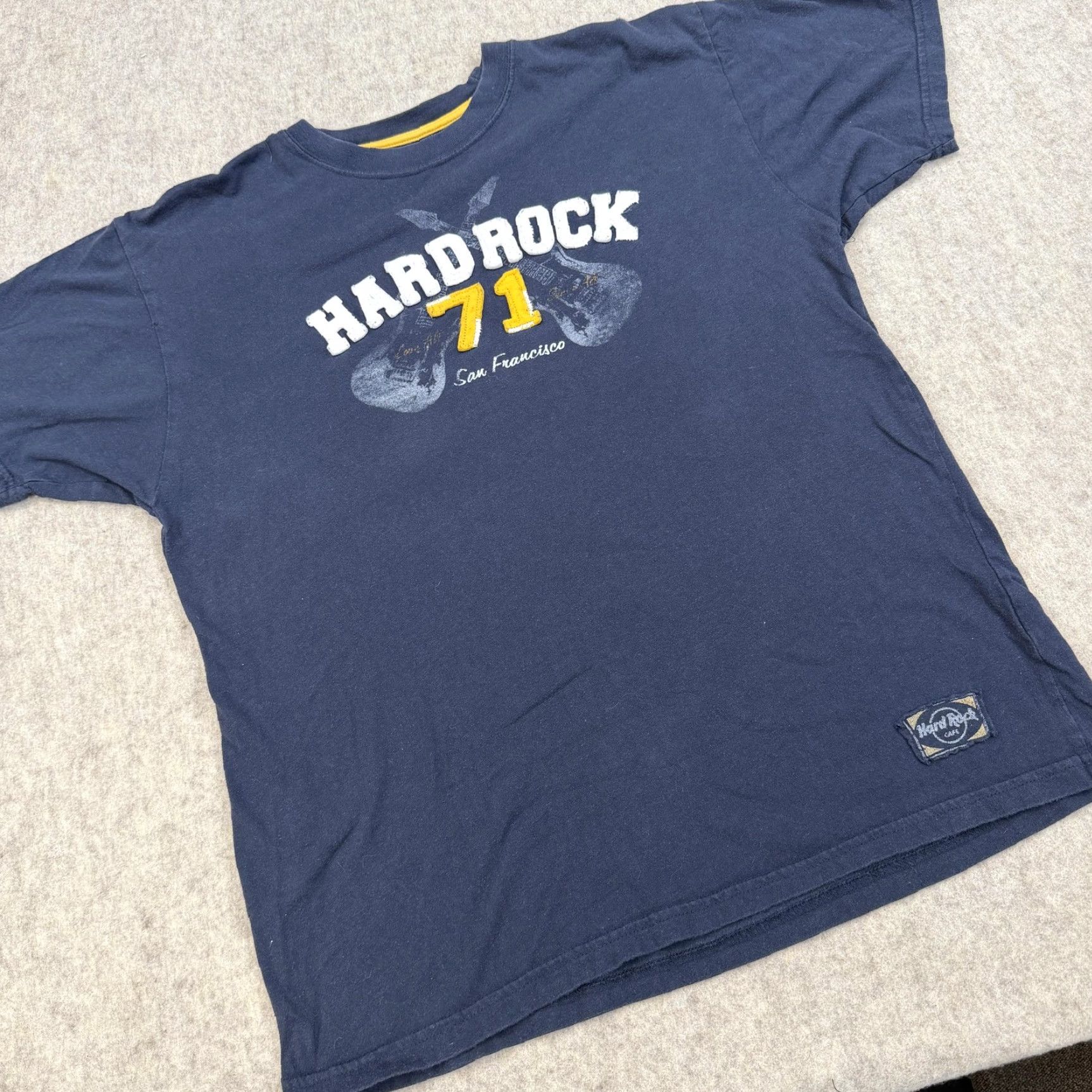 Hard Rock Cafe Hard Rock Cafe Shirt Mens Large Blue 71 San Francisco Guitar Graphic Cotton T-Shirt Crew Neck Short Sleeve Logo Rock Music City Size US L / EU 52-54 / 3 - 2 Thumbnail