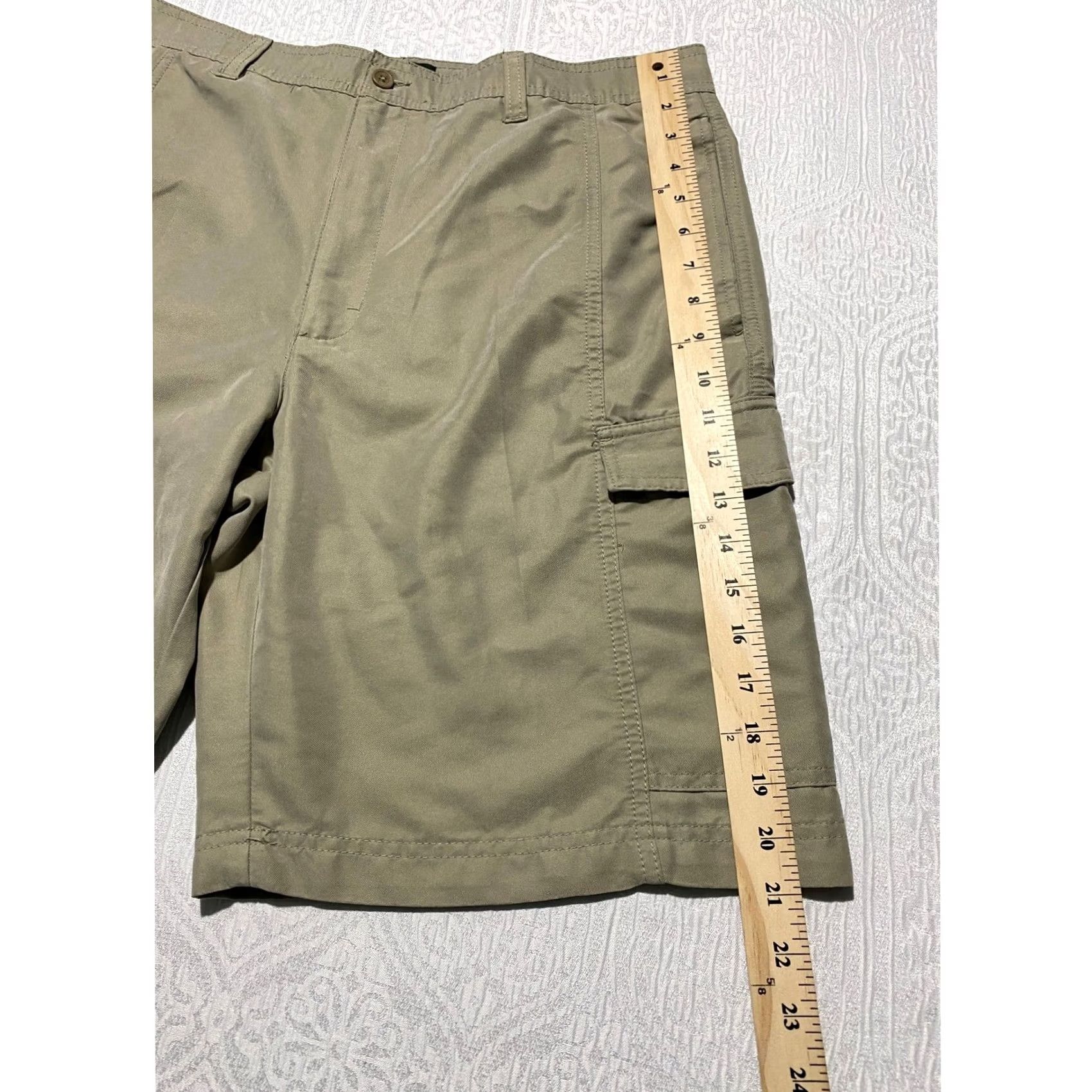 Alfani Alfani Mens 36 Khaki Cargo Shorts Modal Blend Tan Utility Summer Casual Size US 36 / EU 52 - 6 Thumbnail