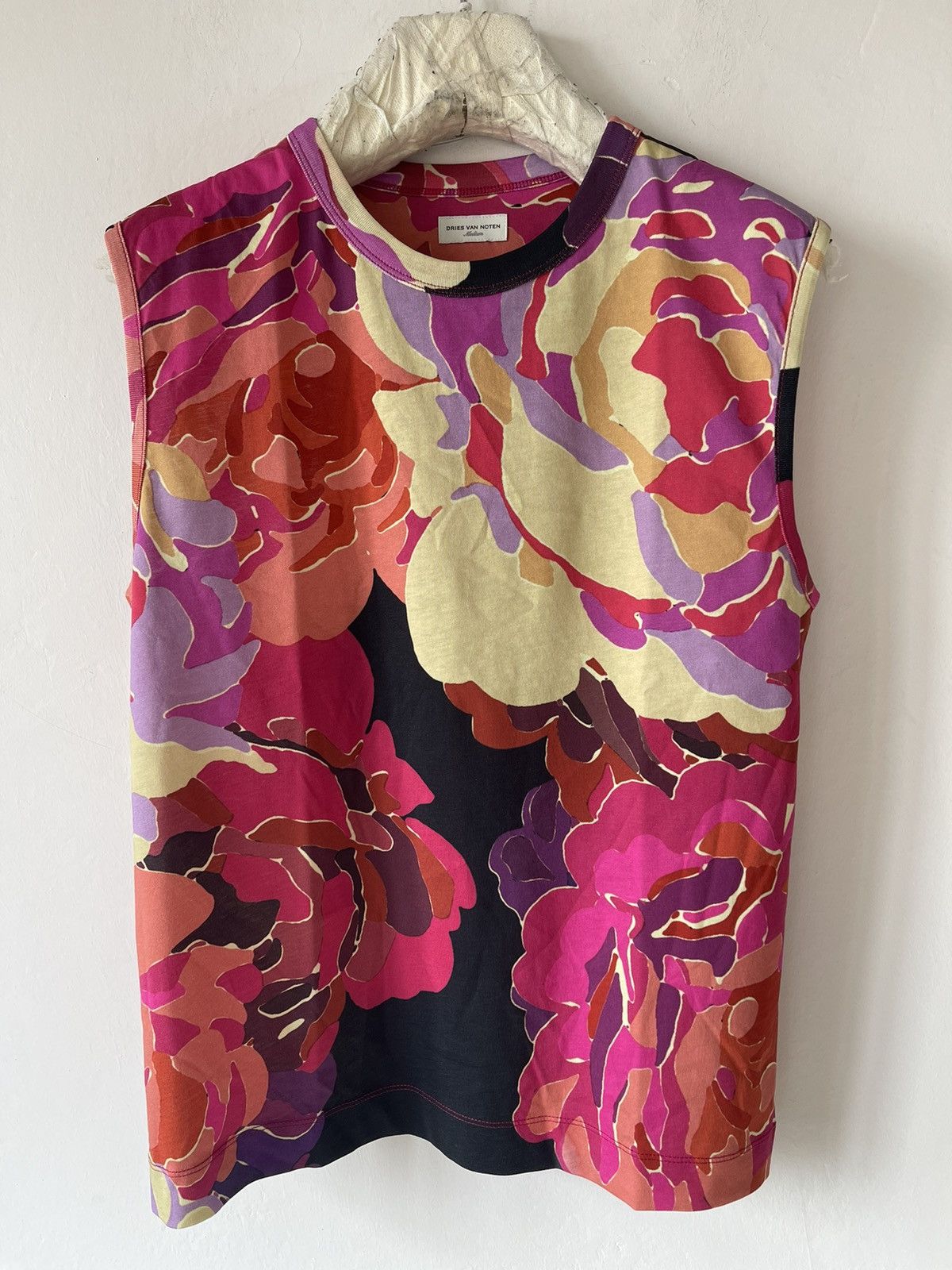 Dries Van Noten Floral Print Cotton Sleeveless Top Size M / US 6-8 / IT 42-44 - 2 Thumbnail