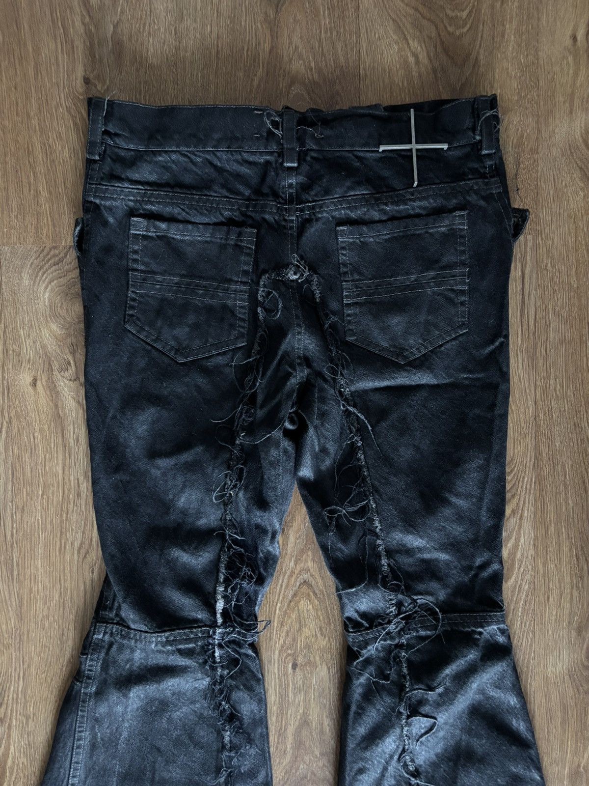 SHINE LUXURY SHINE LUXURY STUDIOS "MORGENSTAR" INSERTED FLARED PANTS Size US 32 / EU 48 - 5 Thumbnail