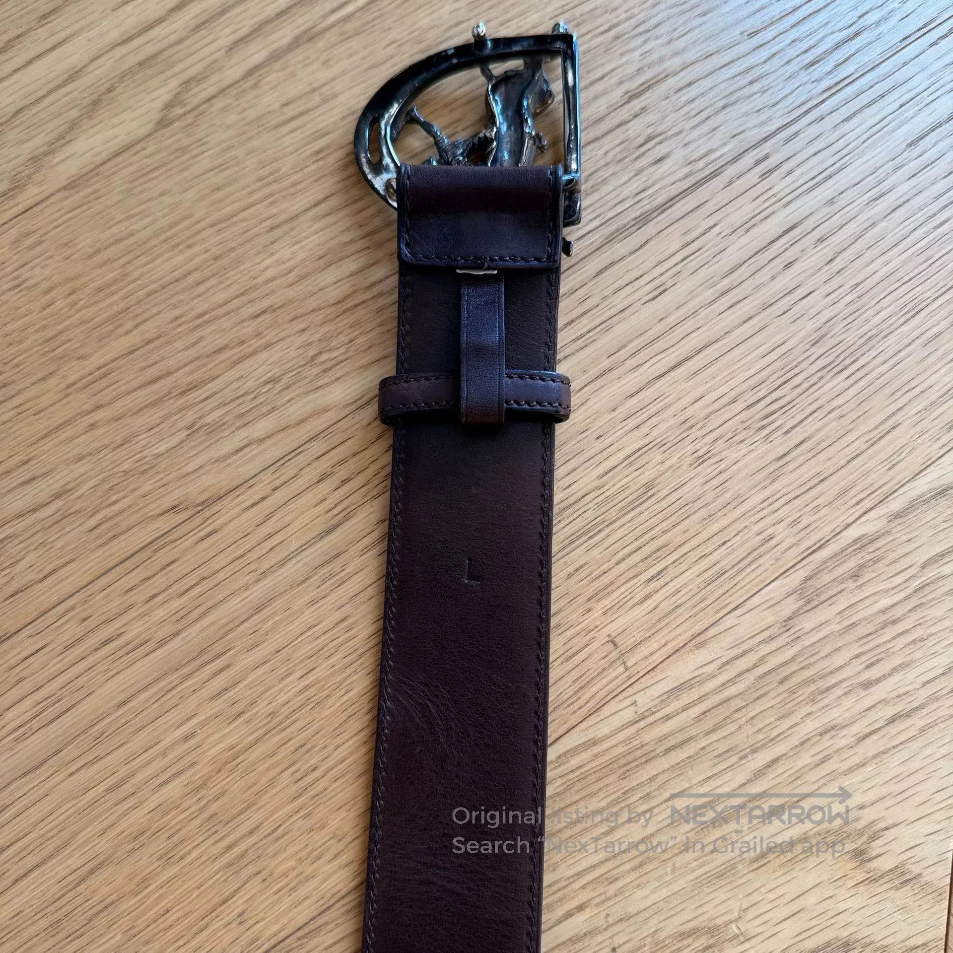 RLX Ralph Lauren Vintage Italian Alloy Buckle Polo Belt. Size ONE SIZE - 6 Thumbnail
