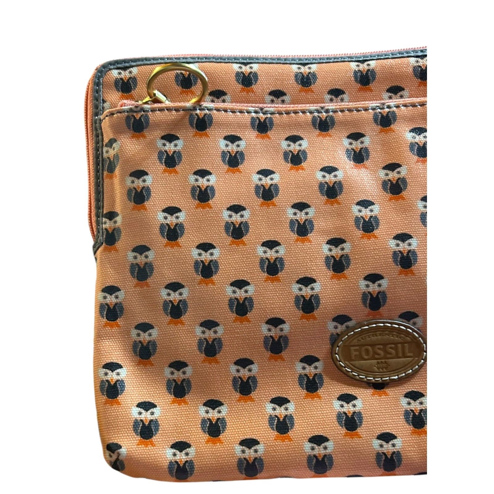 Fossil Fossil KeyPer Shopper Owls Coated Canvas Tablet Sleeve NWT Women's Dusty Rose Pink Canvas Envelope Wallet Zip-Around Size L / US 10 / IT 46 - 3 Thumbnail
