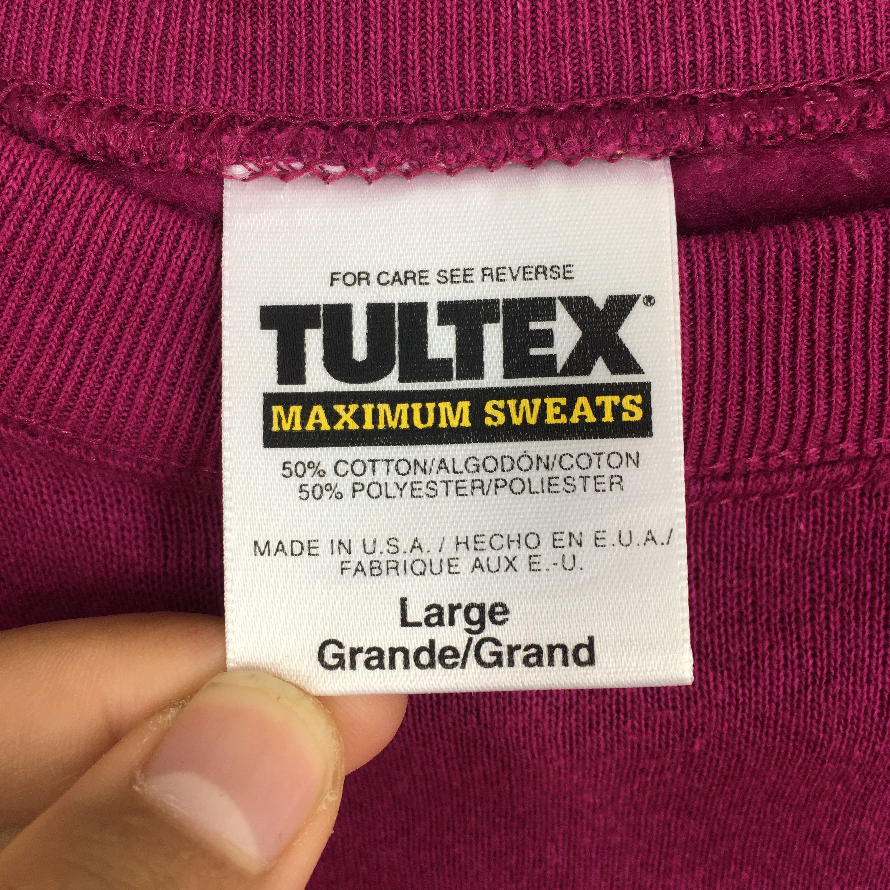 Tultex × Vintage Vintage Tultex Plain Pink Sweatshirt Large Size US L / EU 52-54 / 3 - 4 Thumbnail