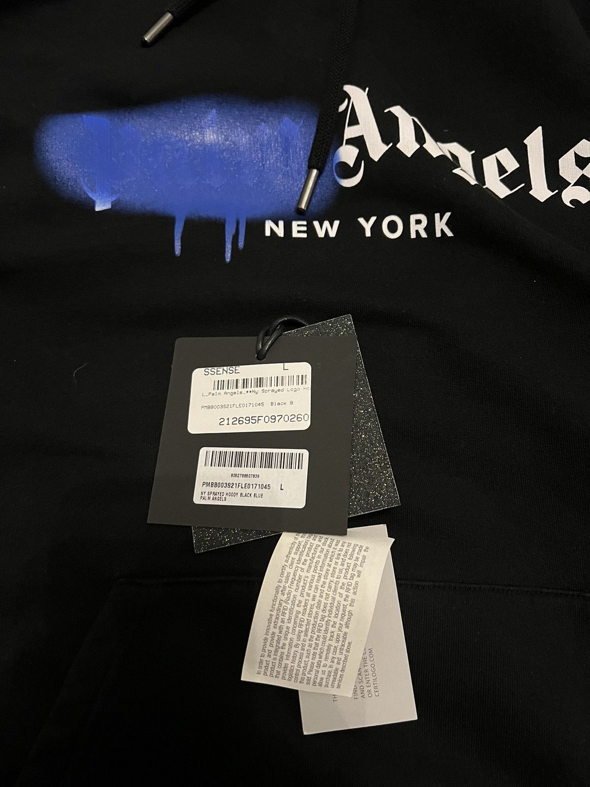 Palm Angels Palm Angels New York Sprayed Hoodie Size US L / EU 52-54 / 3 - 2 Thumbnail