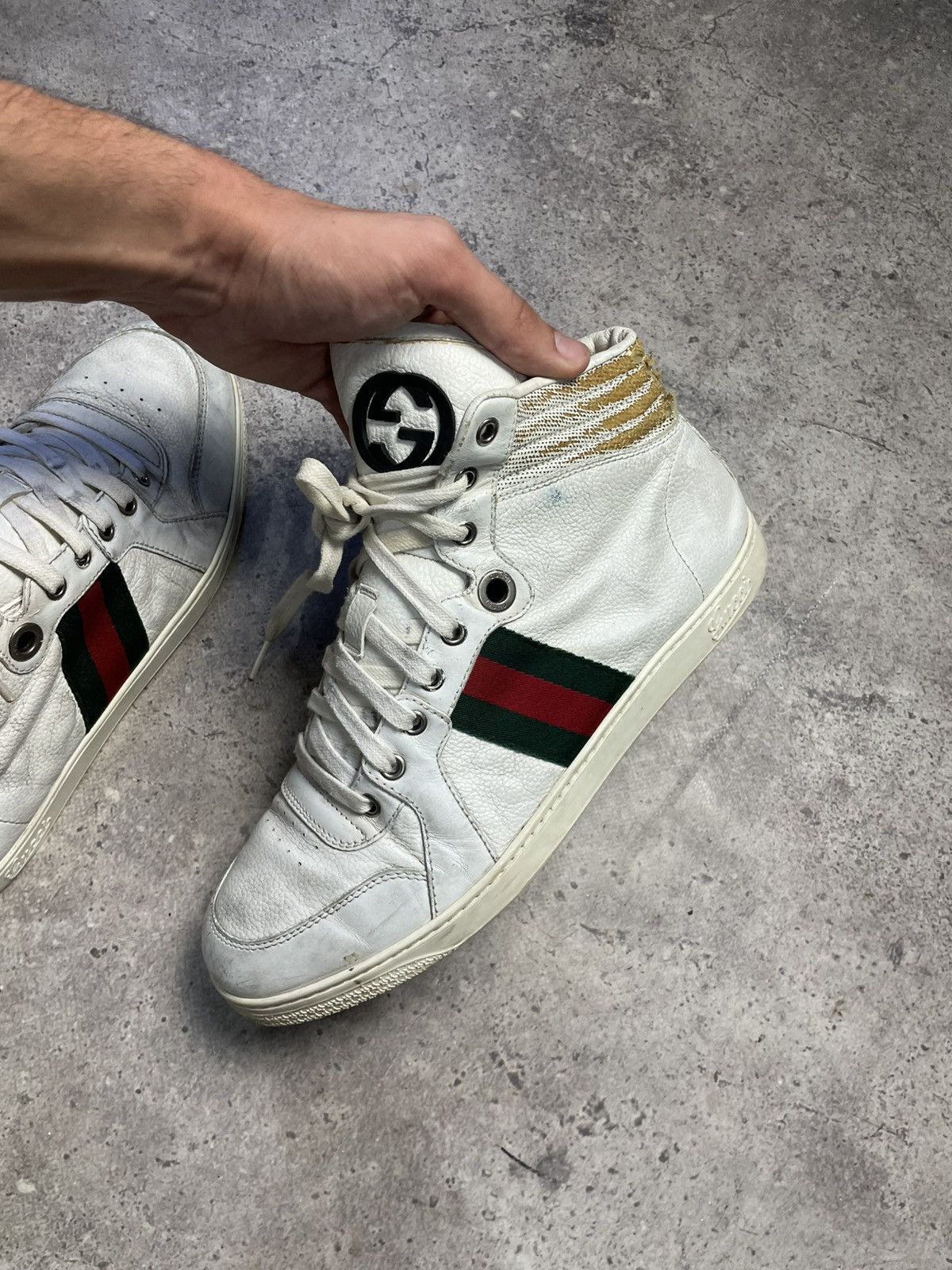 Gucci Men’s Gucci White Coda High Top Sneakers Size US 7.5 / EU 40-41 - 6 Thumbnail