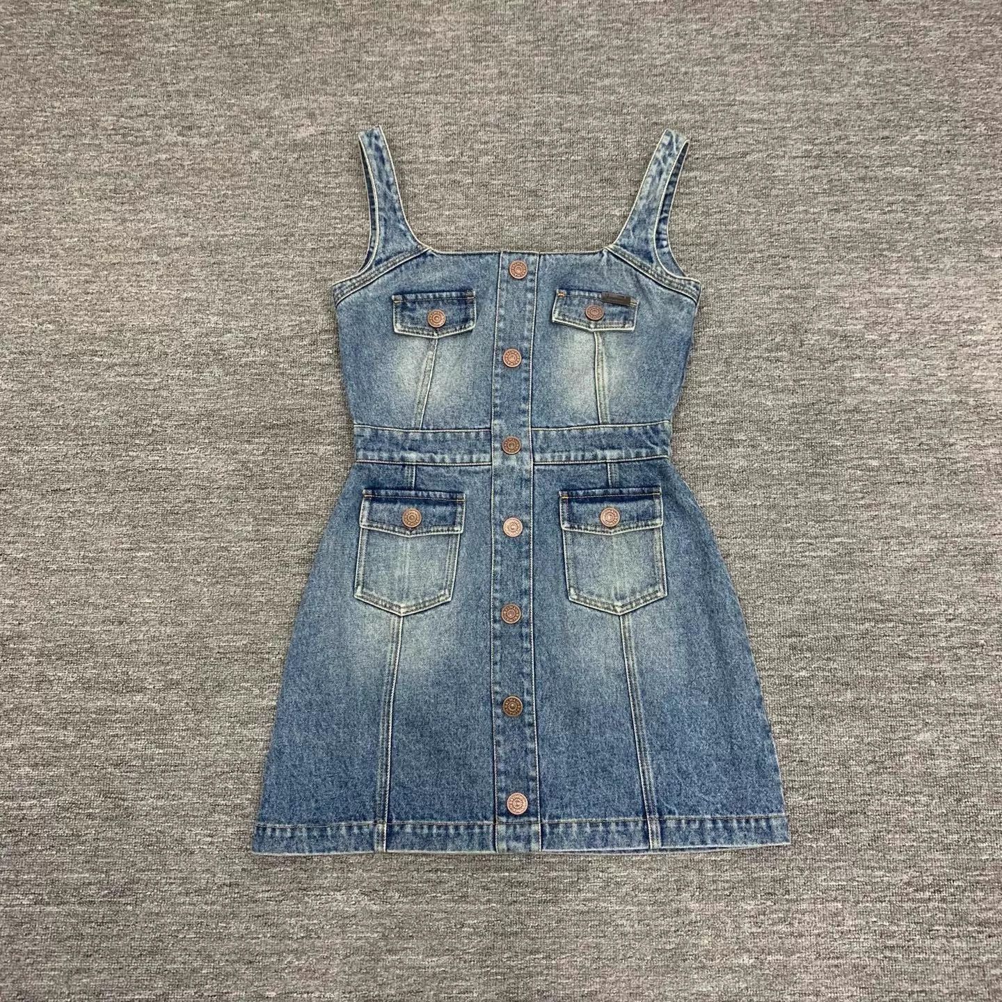 Balmain Balmain Blue Washed Denim Dress Size 40 95 New Size S / US 4 / IT 40 - 1 Thumbnail