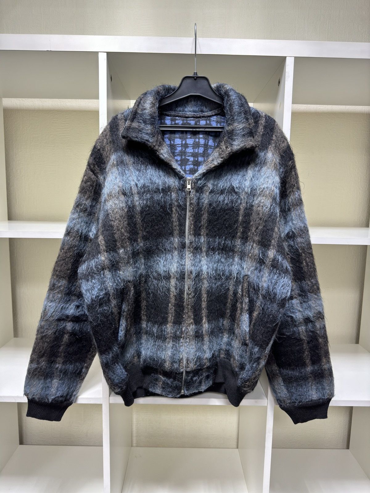 Vintage Vintage 80s Mohair American Style Work Jacket Size US L / EU 52-54 / 3 - 1 Thumbnail