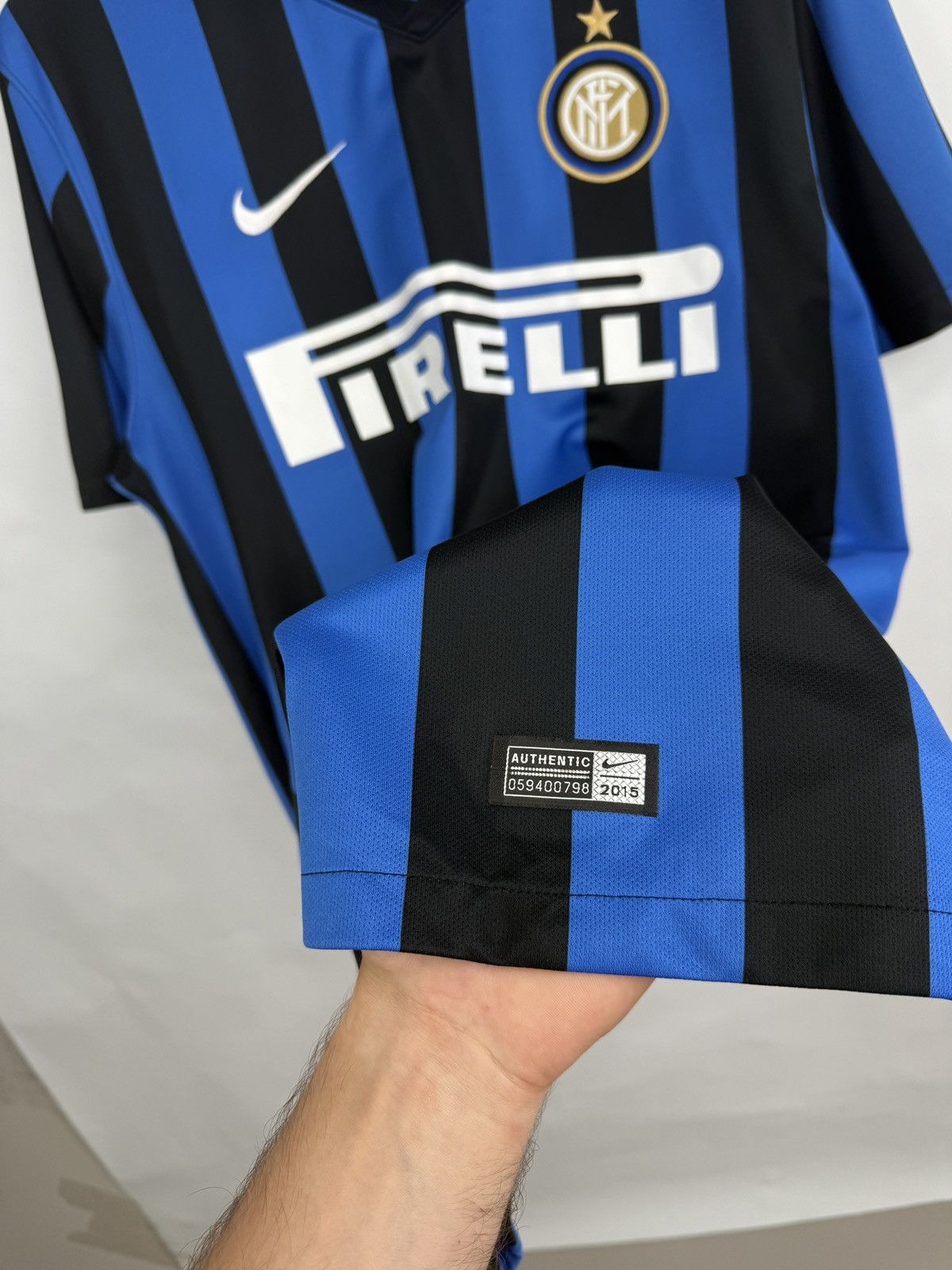 Nike 🇮🇹 2016 Nike Inter Milan Soccer Jersey Home Shirt Soccer Size US L / EU 52-54 / 3 - 6 Thumbnail