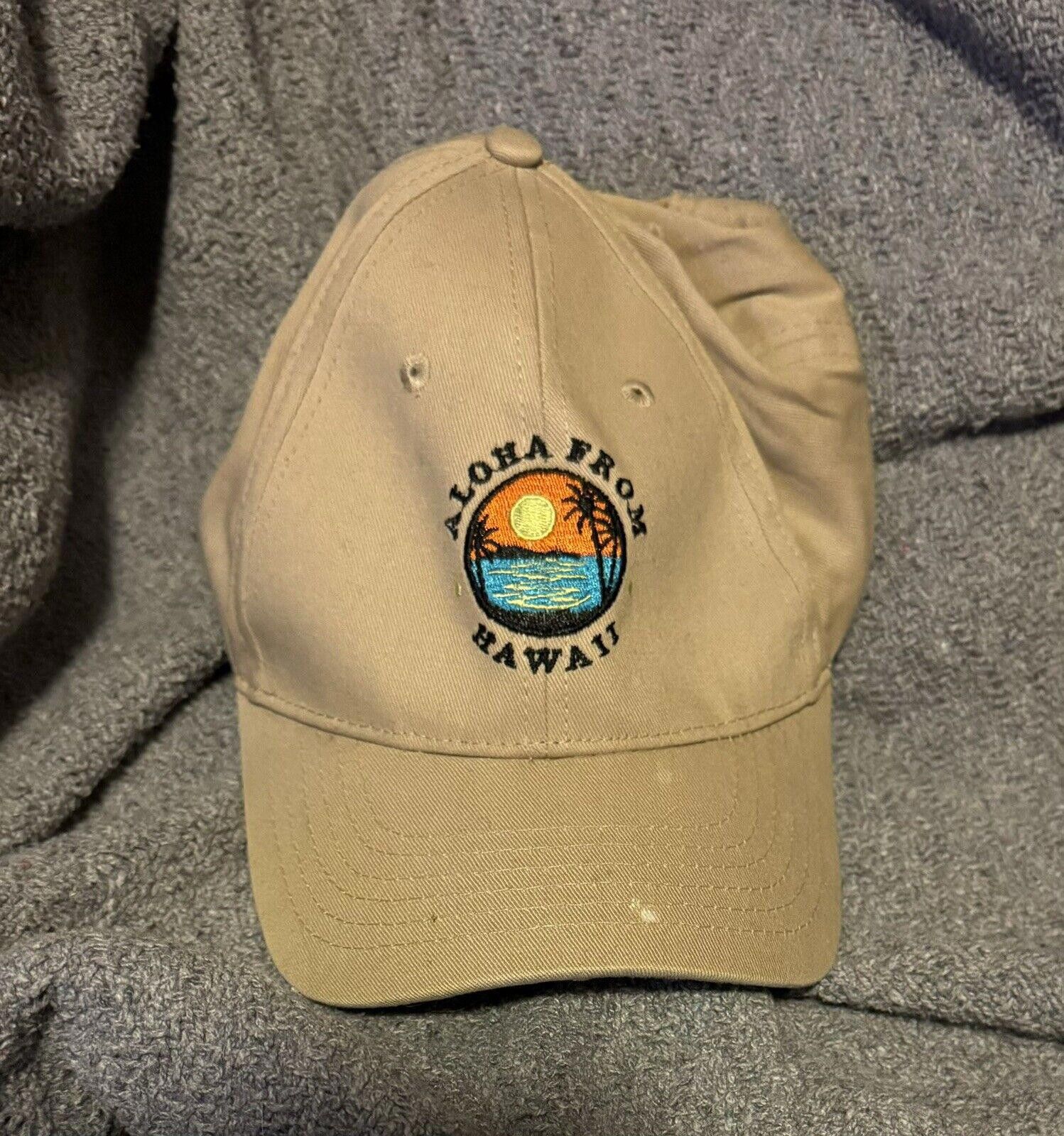 Designer Aloha From Hawaii Khaki Baseball Hat Size ONE SIZE - 1 Thumbnail