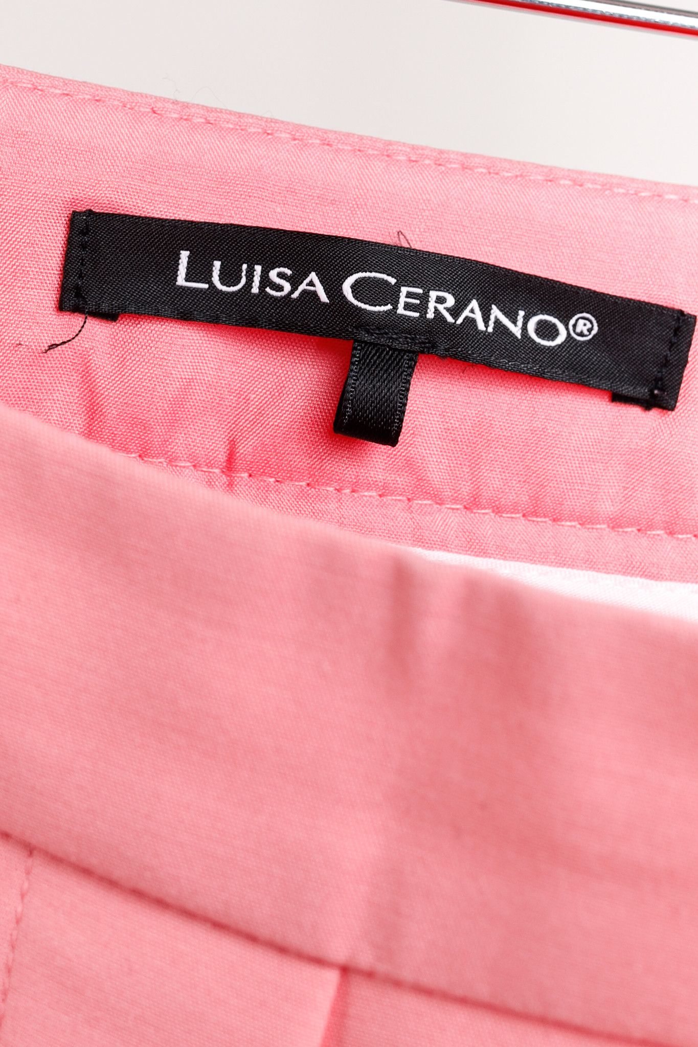 Luisa Cerano Luisa Cerano Pink Cotton Cropped Trousers Size 27" / US 4 / IT 40 - 4 Thumbnail