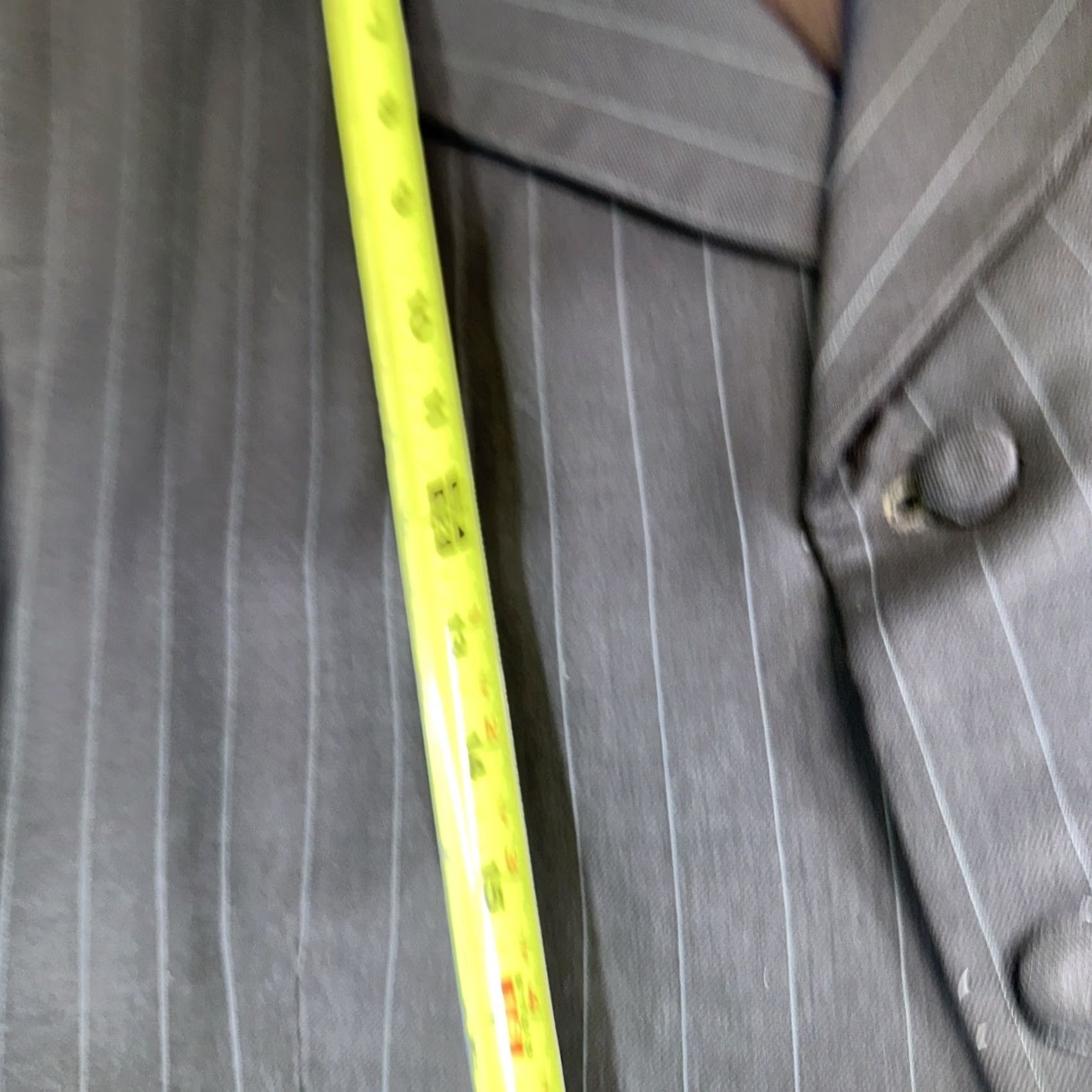 Vintage Phenomenal Design Men’s Suit Jacket Brown Pinstripe 5-Button Long 48 Big & Tall Club 2 Piece Mens Size 48R - 5 Thumbnail