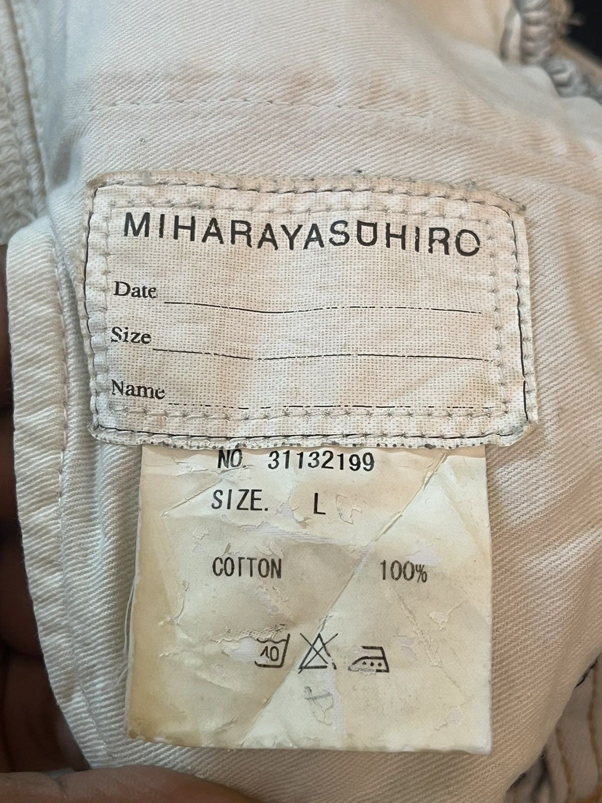 Maison MIHARA YASUHIRO Vintage Maison Mihara Yasuhiro Two Tone Dividing Seams denim Size US 35 - 13 Thumbnail