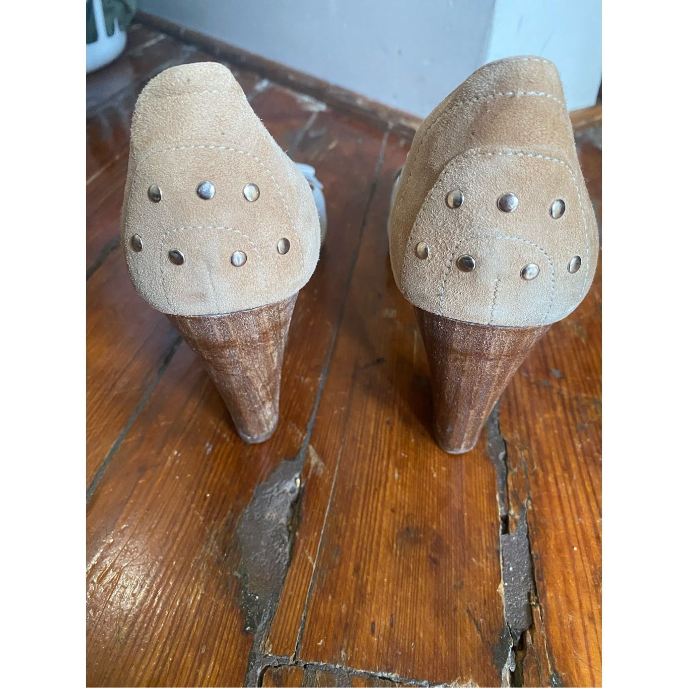 Carlo Pazolini Cream Leather Loafer Fringe Pumps, Size EU 39