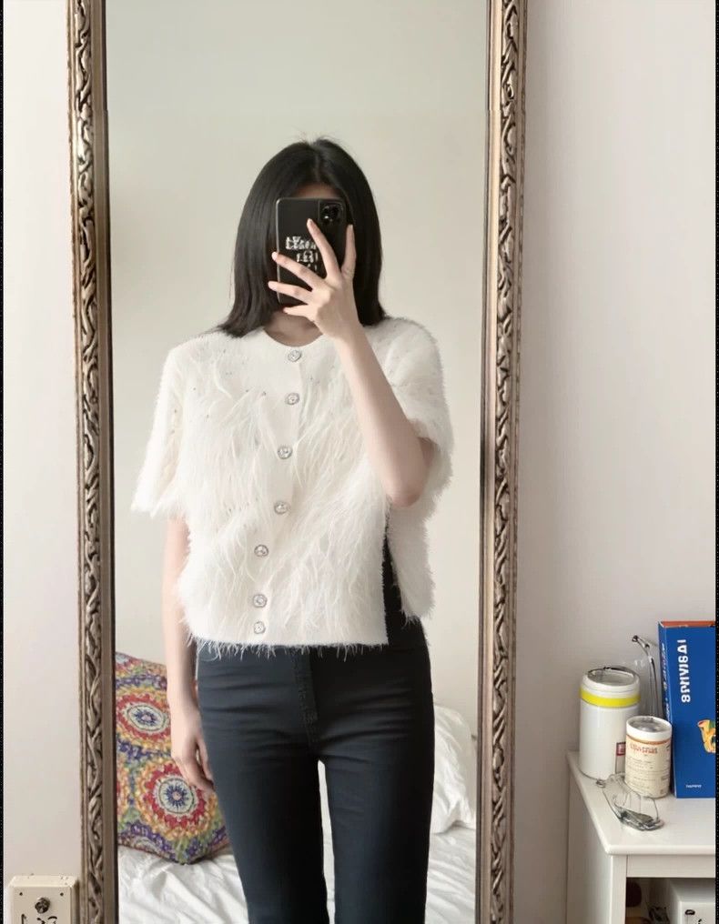 Chanel Chanel 25S spring and summer popular white feather diamond Size XS / US 0-2 / IT 36-38 - 9 Thumbnail