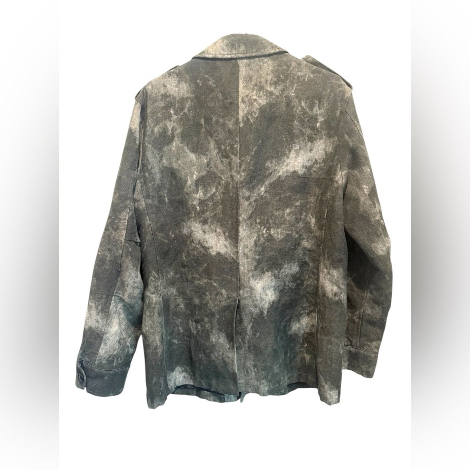 John Varvatos John Varvatos Military Field Jacket Gray Acid Wash 50 L Size US L / EU 52-54 / 3 - 4 Thumbnail