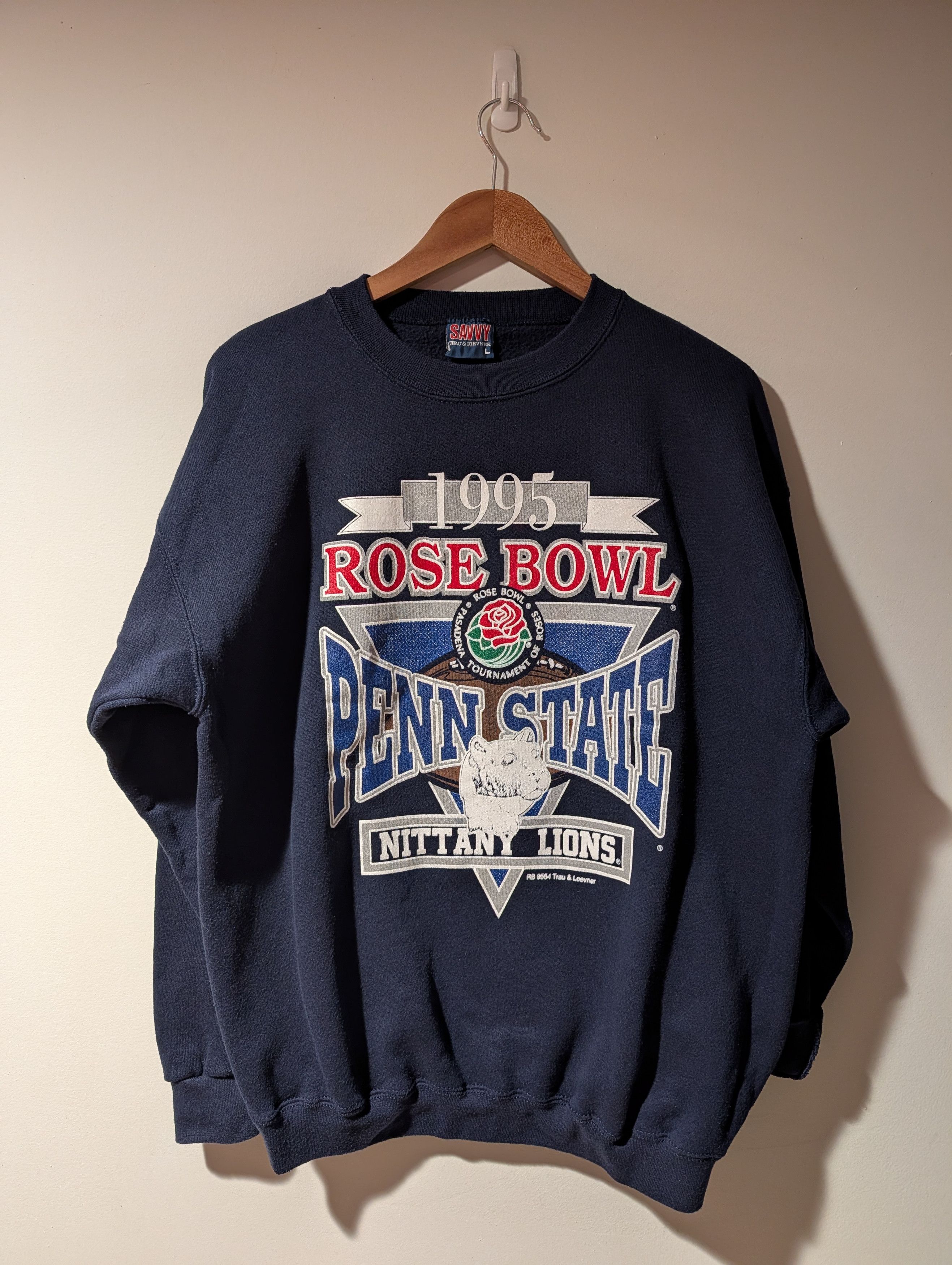 NCAA Vintage 1995 Penn State Nittany Lion Rose Bowl Sweatshirt Size US L / EU 52-54 / 3 - 1 Thumbnail
