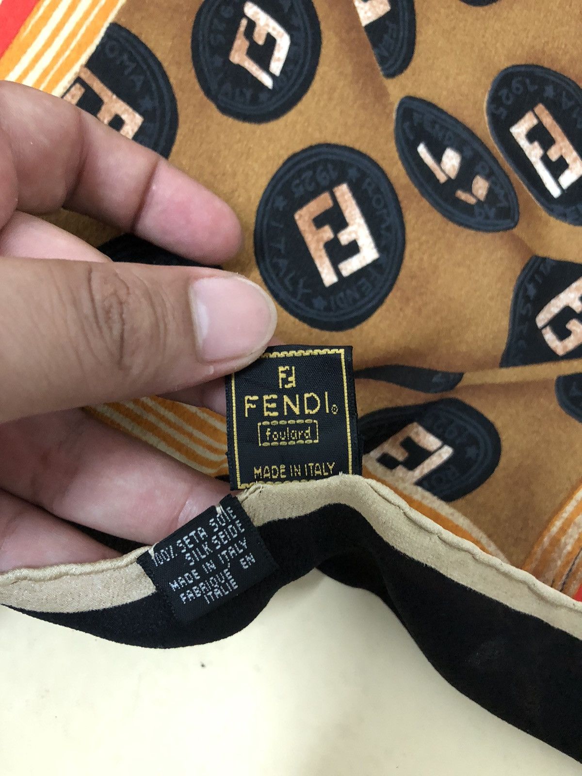 Fendi Vintage Fendi Foulard Scarves Fullprint Monogram Design Size ONE SIZE - 5 Thumbnail