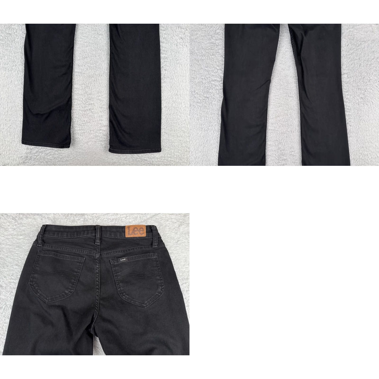 Lee Lee Jeans Women 4 Black Denim Bootcut Mid Rise Regular Fit Cotton 27x31 Jeans Size 27" / US 4 / IT 40 - 10 Thumbnail