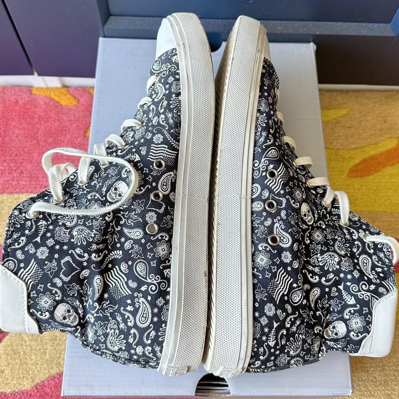 Saint Laurent Paris Saint Laurent Bedford Black Bandana High-Top Sneaker Size US 10 / EU 43 - 6 Thumbnail