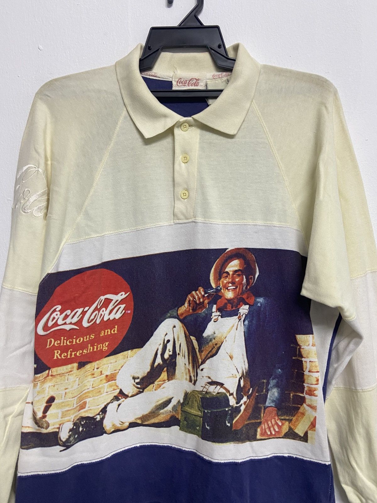 Coca Cola Vintage Coca-cola Rugby Polo T-shirt Size US L / EU 52-54 / 3 - 2 Thumbnail