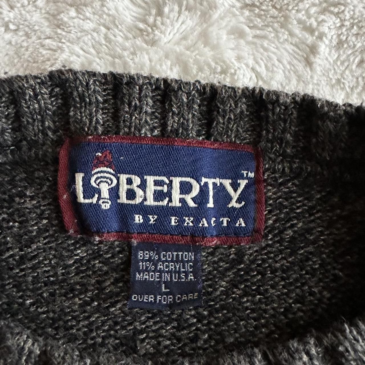 Liberty Vintage Fair Isle Sweater Pullover Mens Large Gray Fisherman Size US L / EU 52-54 / 3 - 8 Thumbnail