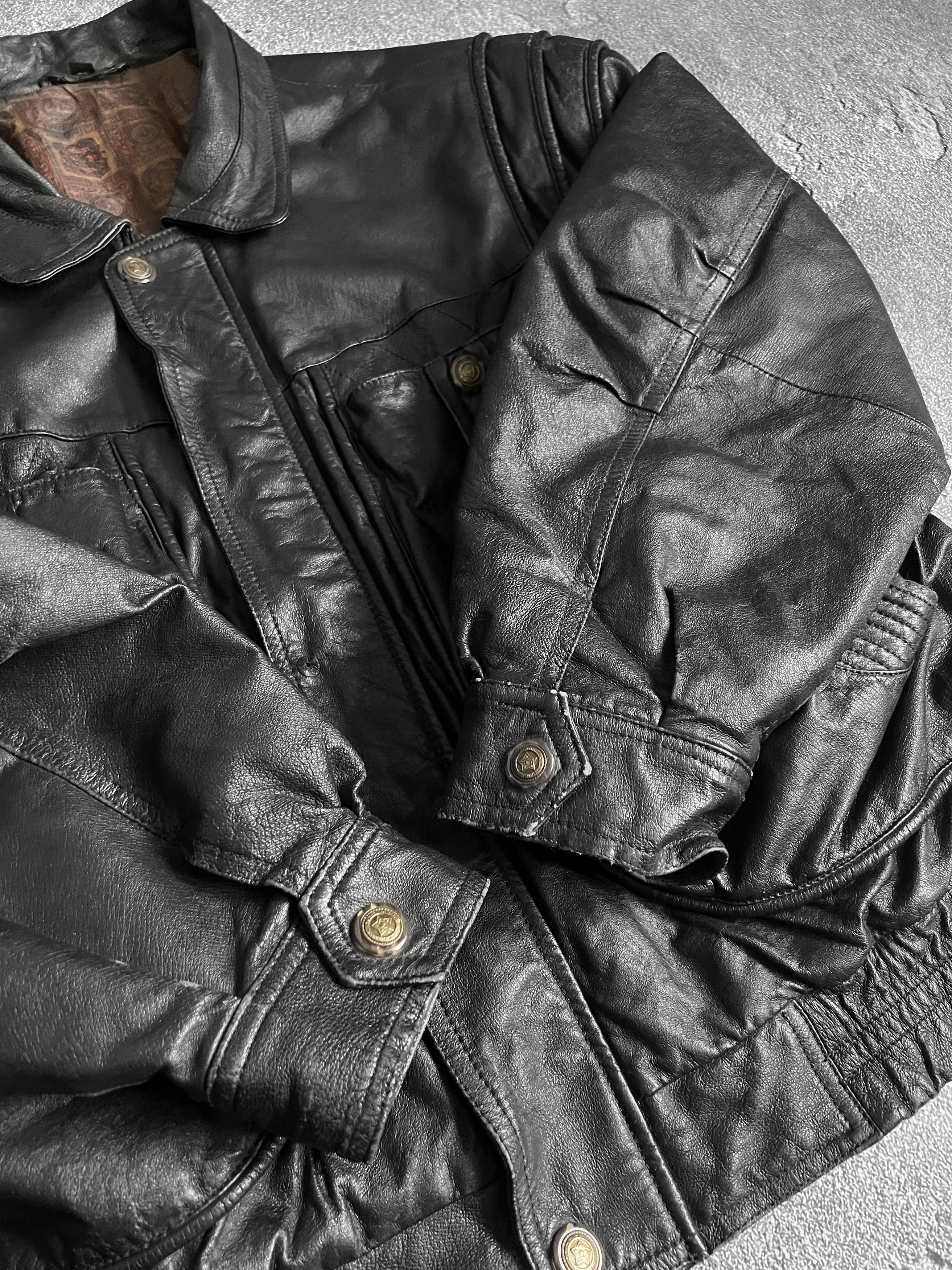 Vintage Vintage genius leather jacket aviator echt leder Size US L / EU 52-54 / 3 - 6 Thumbnail