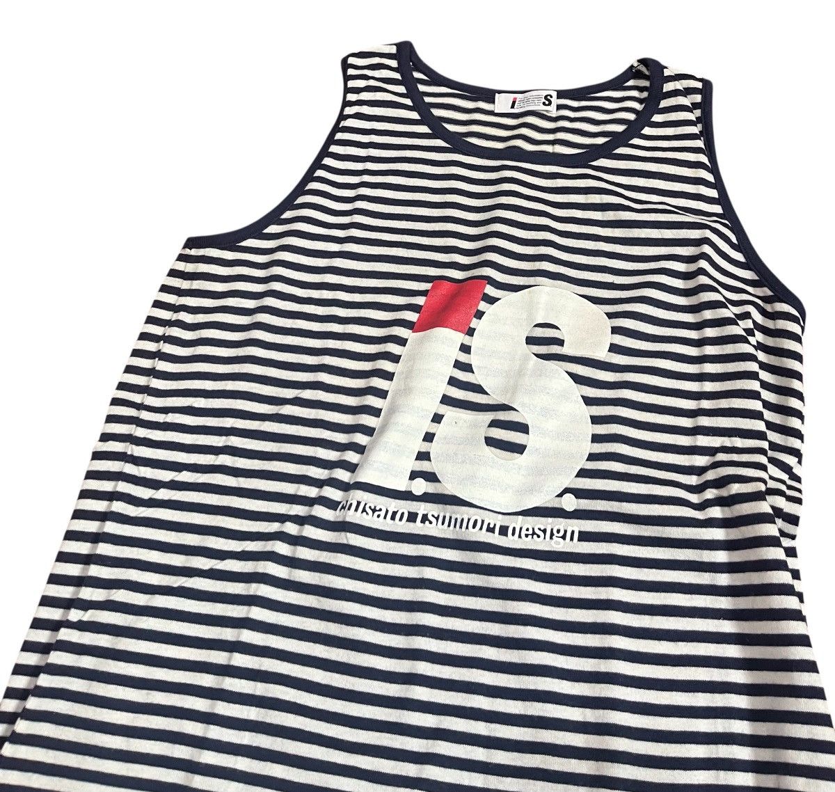 Issey Miyake TAX FREE 🇺🇸 Vintage issey miyake sport logo striped tank top Size US S / EU 44-46 / 1 - 2 Thumbnail